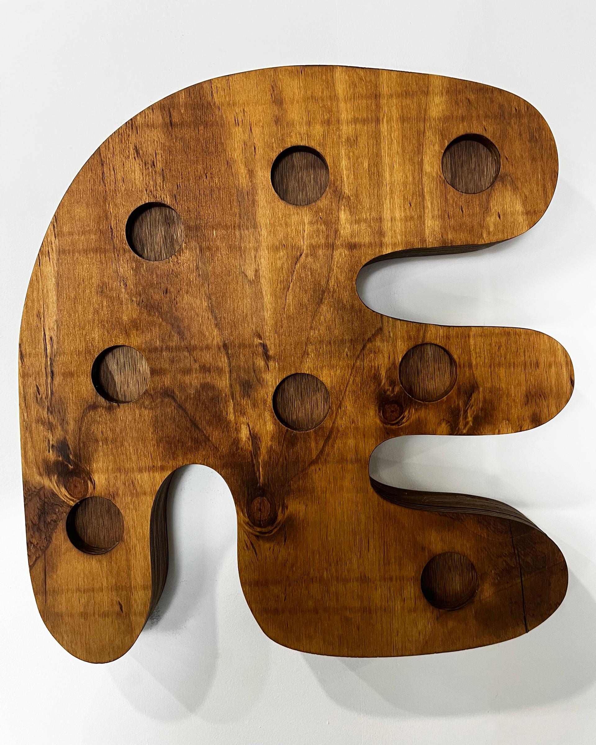 "Single Shape System Natural 002" symbol, language, abstract, wall sculpture