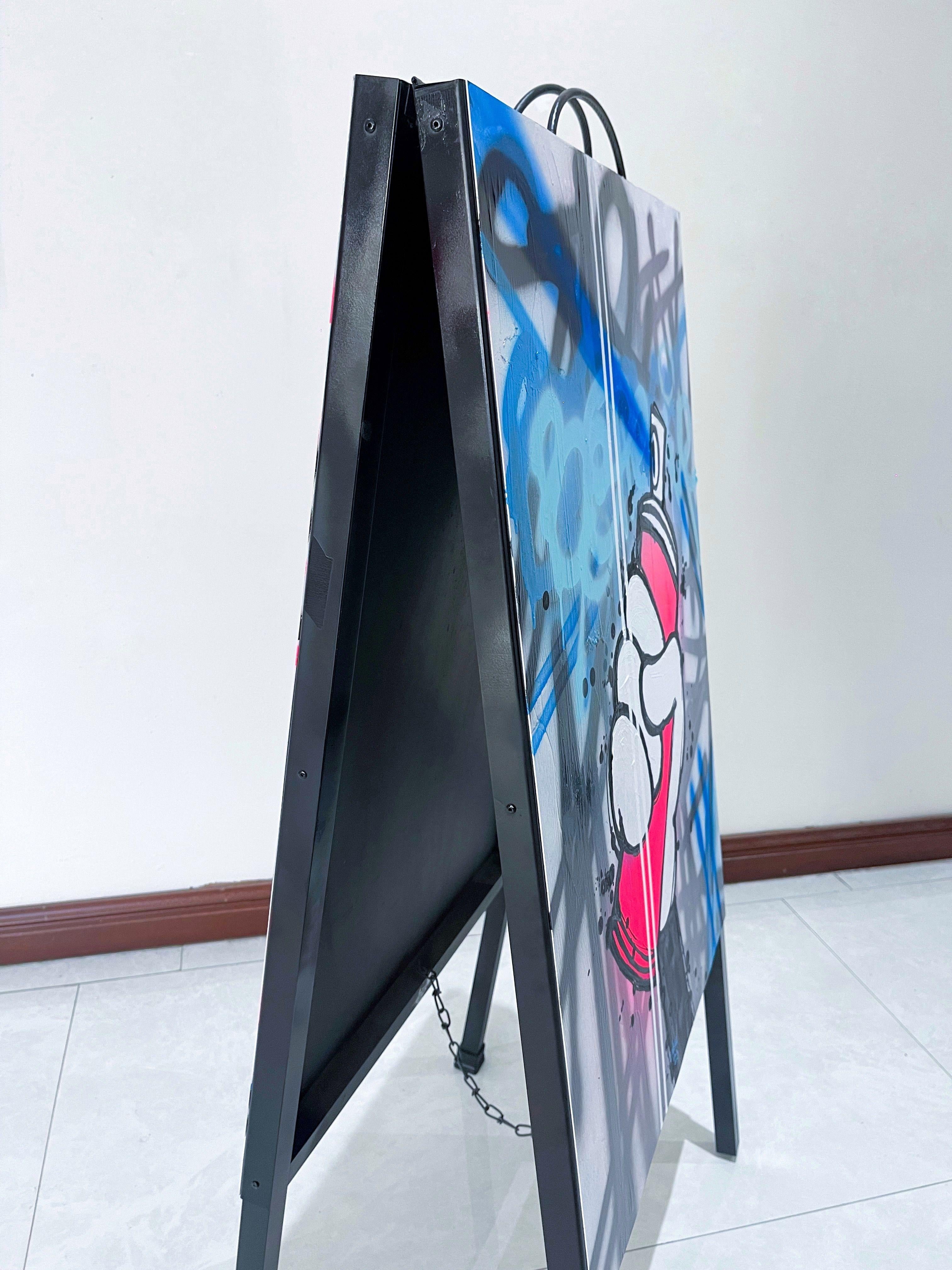 Sprühfarbe, Gemälde, Acryl auf Anderem im Angebot 1