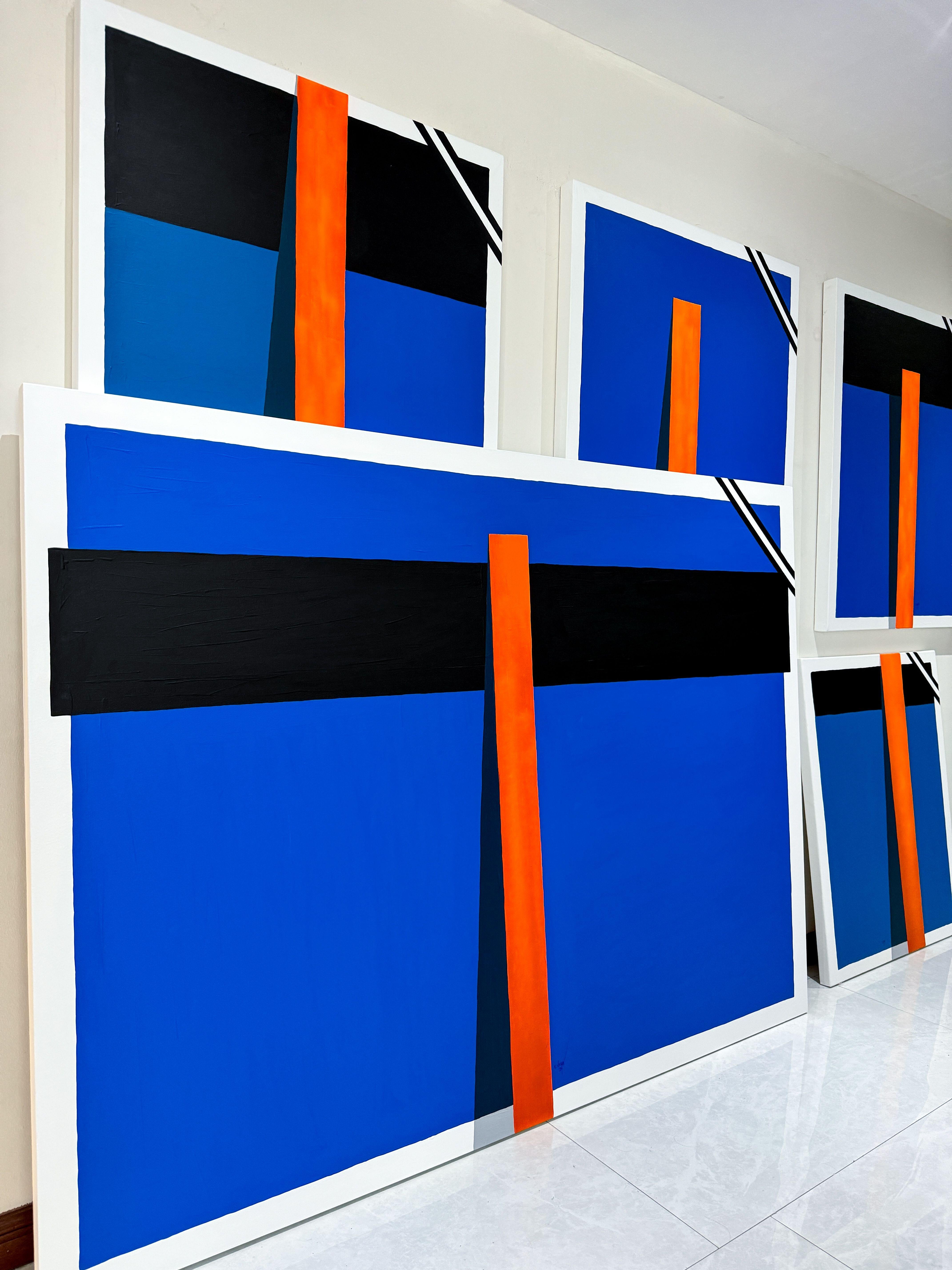 Beyond Adversity, Gemälde, Acryl auf Leinwand (Blau), Abstract Painting, von Esteban Vera