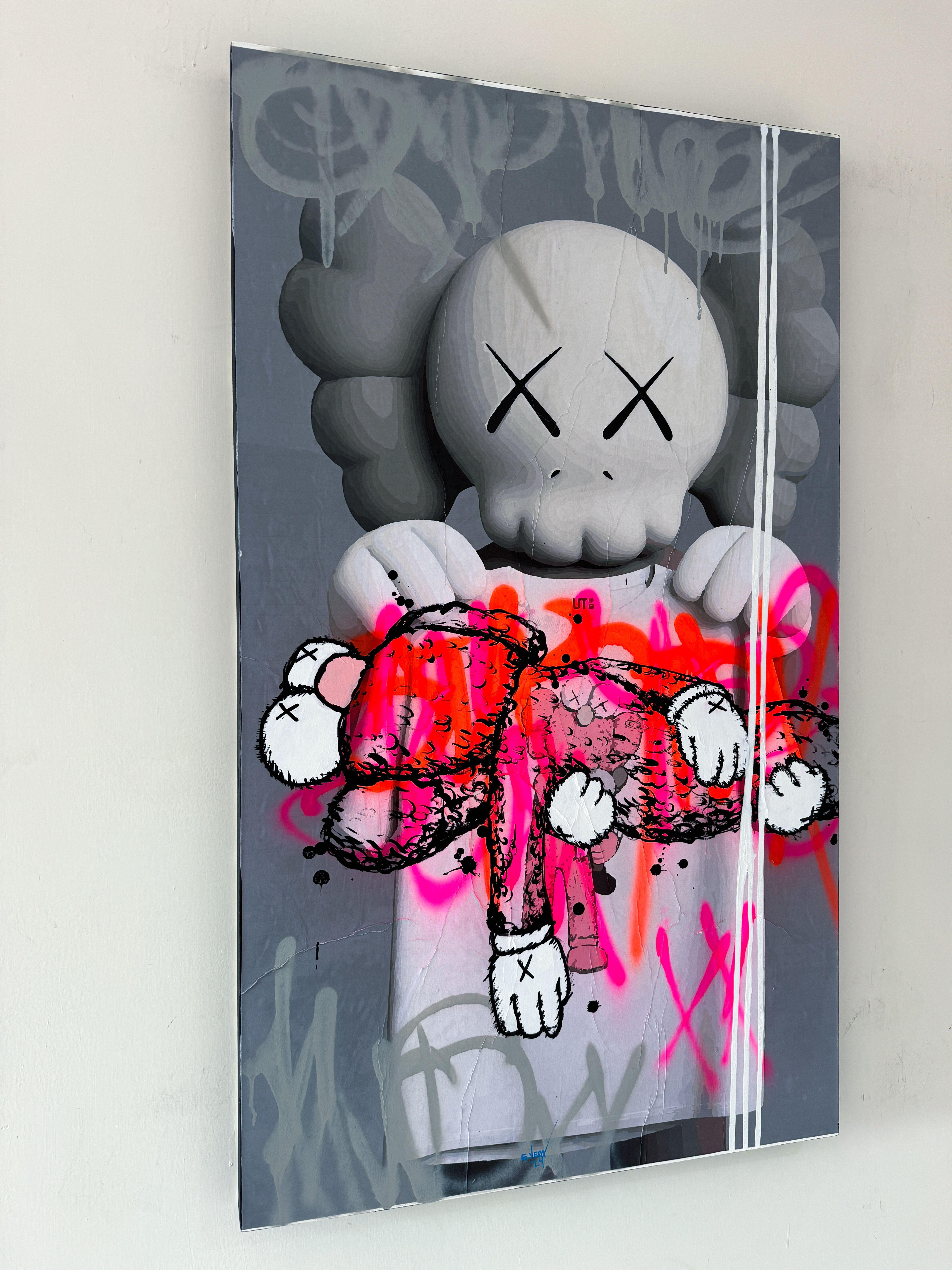 Wir stellen eine fesselnde neue Serie von Kunstwerken vor, die von dem ikonischen Künstler KAWS inspiriert sind. Diese einzigartigen Stücke werden aus Drucken gefertigt, die von Kaws selbst entworfen und von EVera sorgfältig vektorisiert wurden.