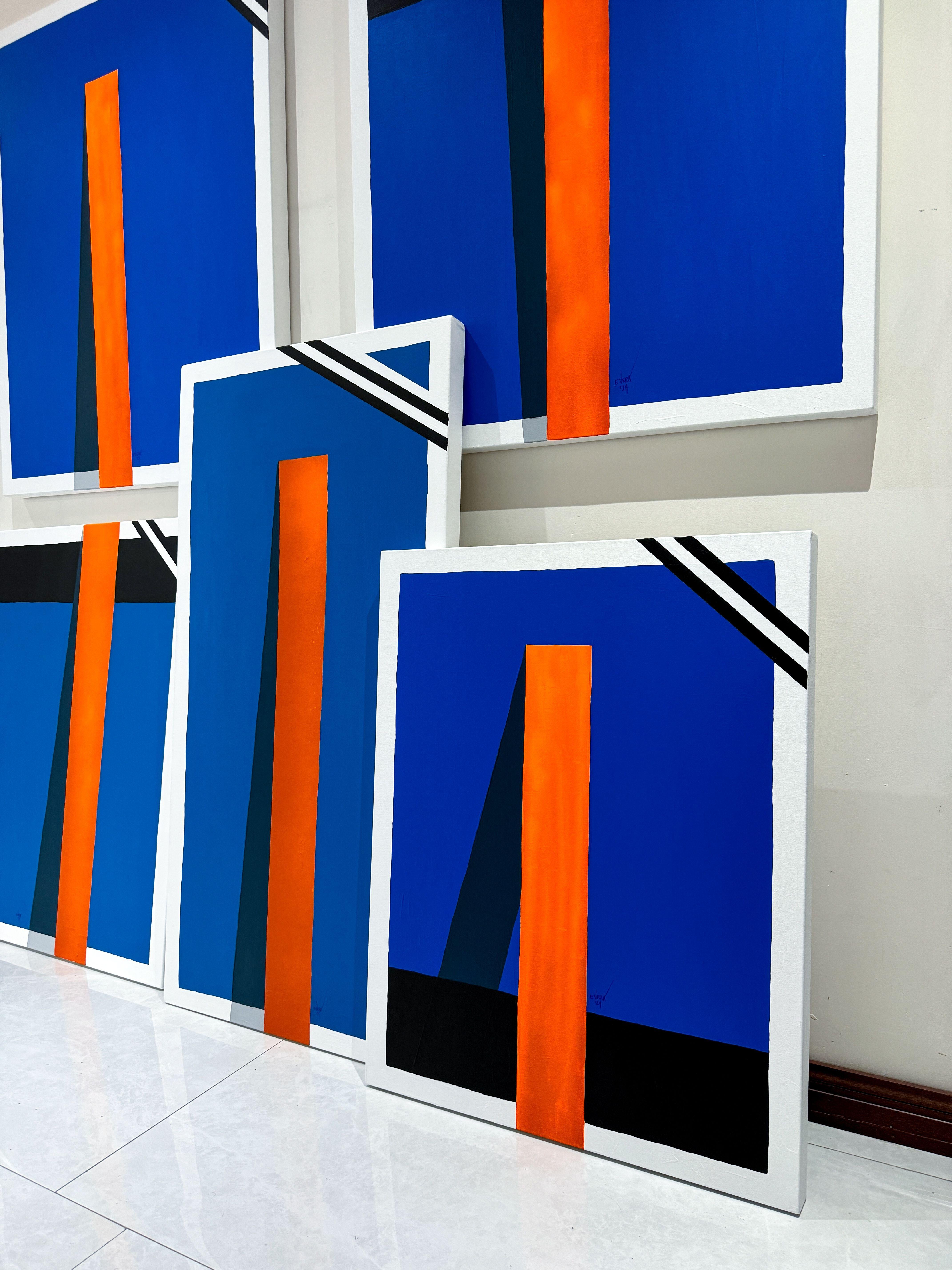 Eternal Sunshine, Gemälde, Acryl auf Leinwand (Blau), Abstract Painting, von Esteban Vera