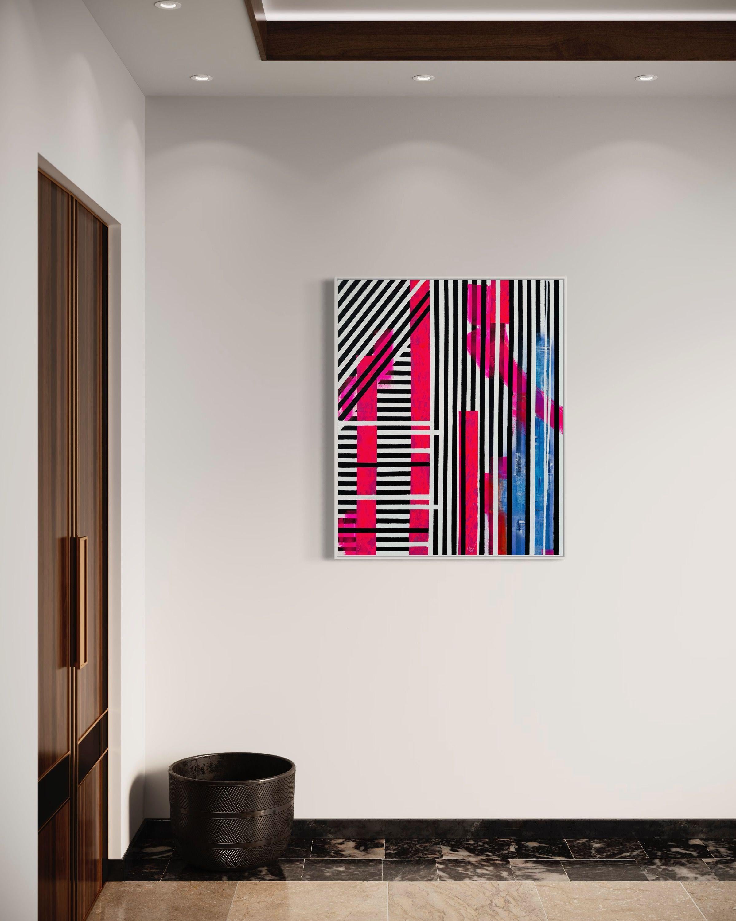 Evolution, Gemälde, Acryl auf Leinwand (Grau), Abstract Painting, von Esteban Vera