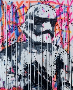 Fight (Stormtrooper), peinture, acrylique sur toile