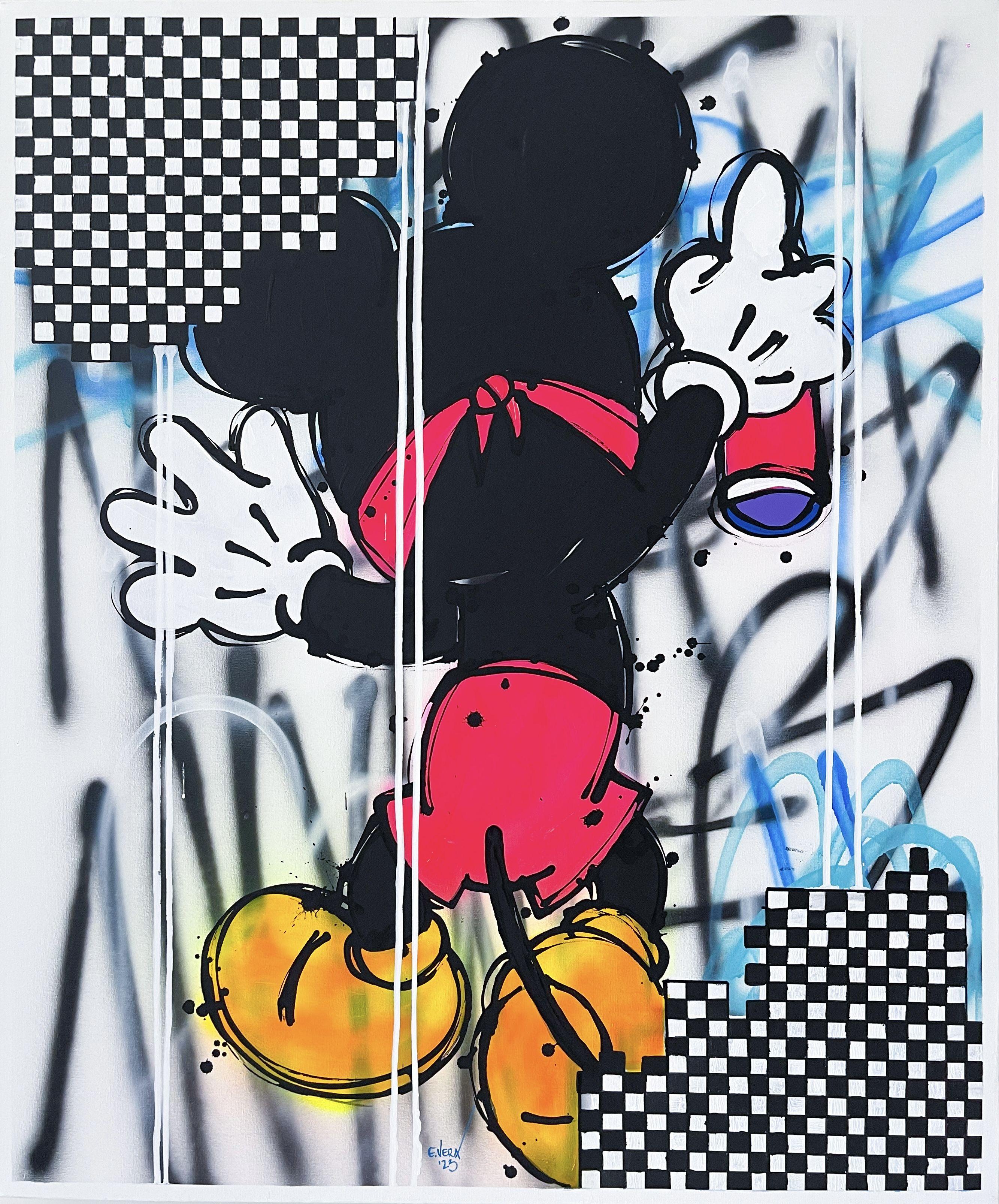 Introducing a captivating series of contemporary artworks crafted with acrylic paint and aerosol, centered around the captivating world of graffiti in the realm of fine art. These masterpieces, meticulously created in striking black and white hues,
