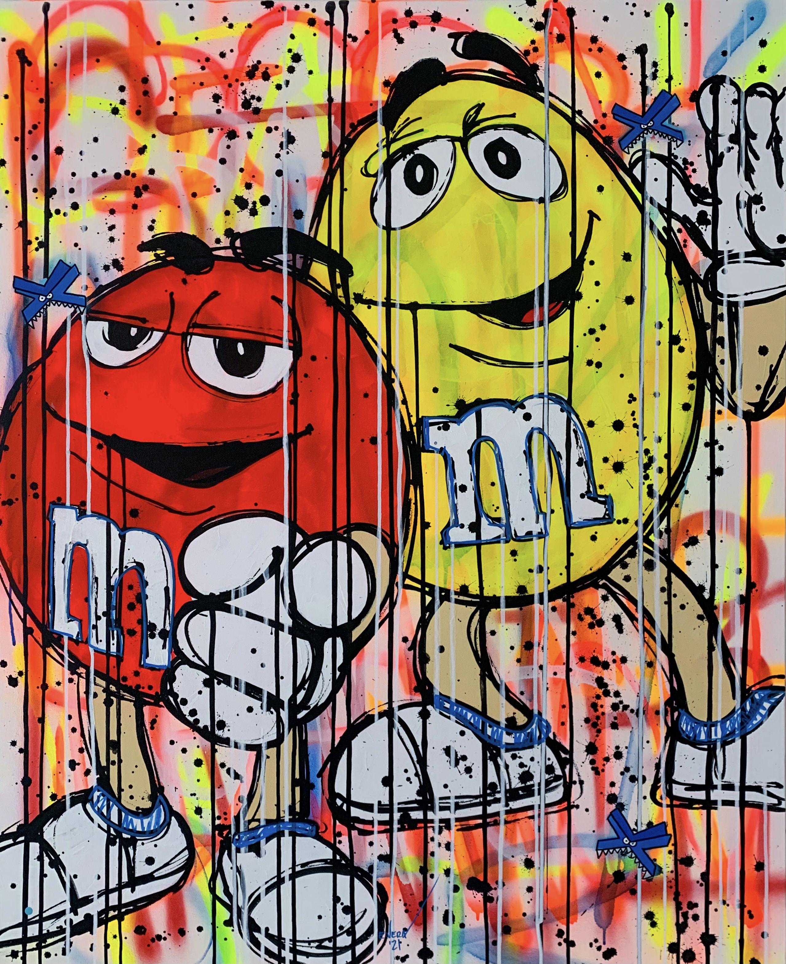 M&M's inspired, great colors, acrylic and spray on canvas, great artwork, exhibitions in the best Art Galleries in France, USA and Mexico. :: Painting :: Pop-Art :: This piece comes with an official certificate of authenticity signed by the artist