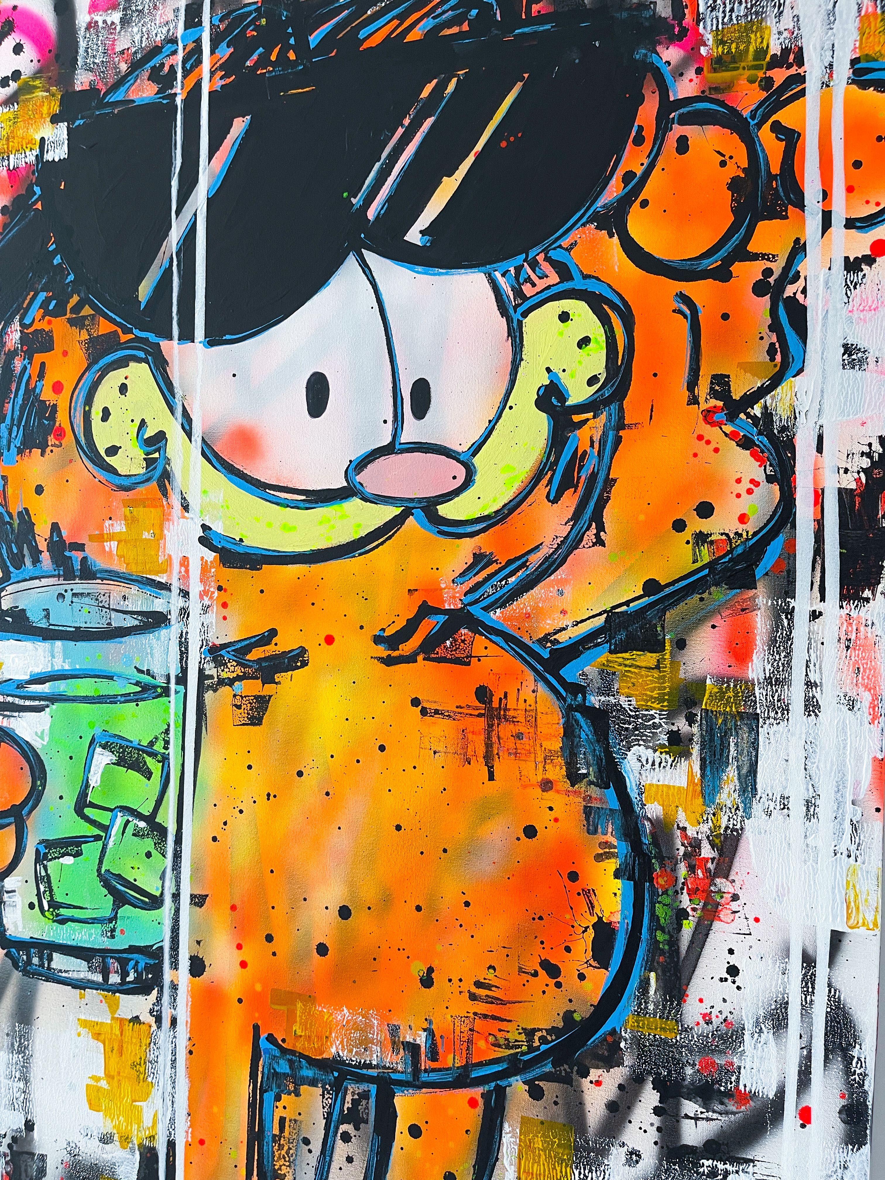 Das Leben ist eine Feier, Gemälde, Acryl auf Leinwand im Angebot 1