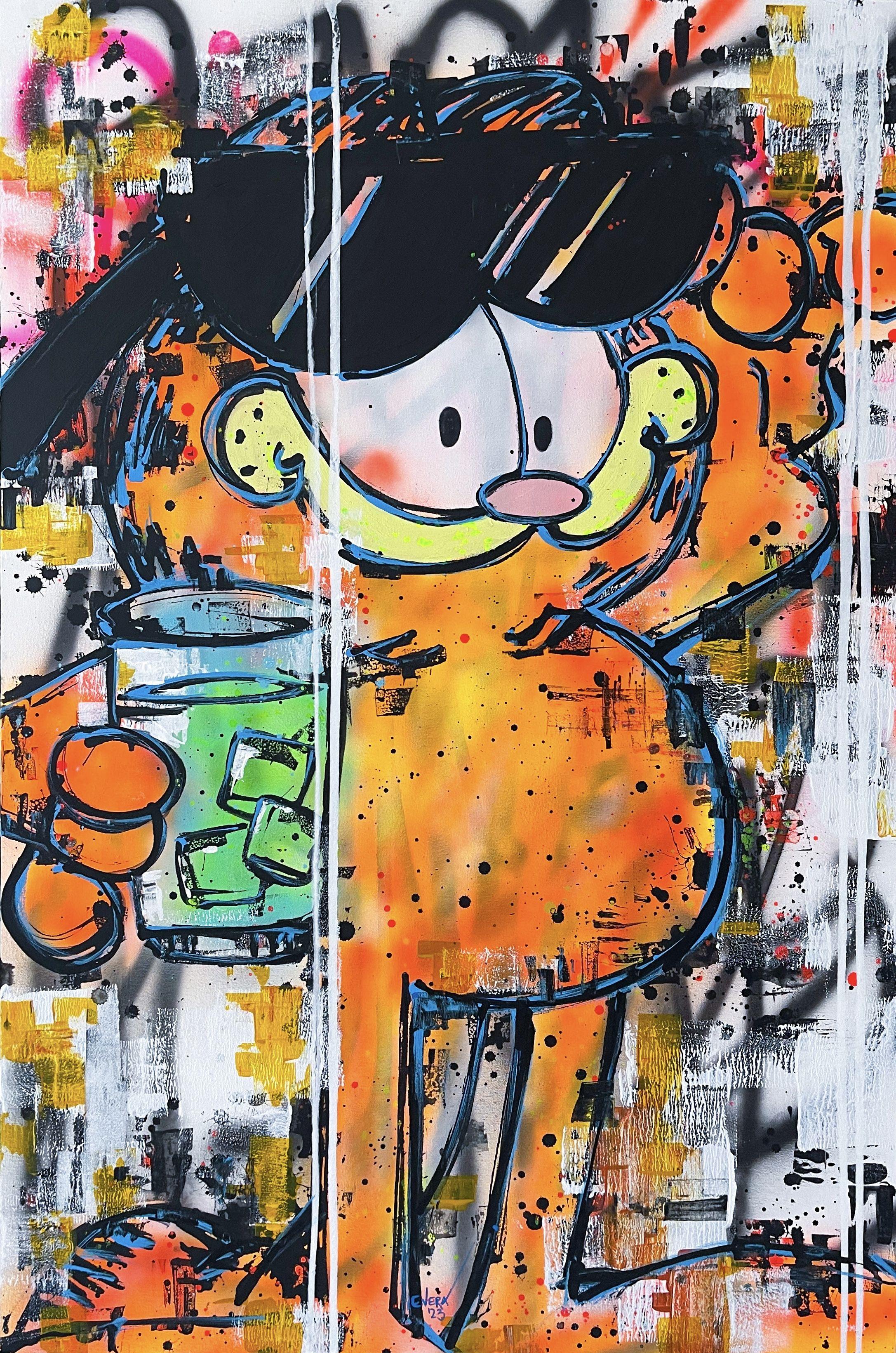 This series of artworks blends elements of PopArt and Street Art to depict contemporary, everyday life in a colorful and dynamic way. The pieces feature modern characters that have become a part of our lives, each rendered with bold, graphic shapes