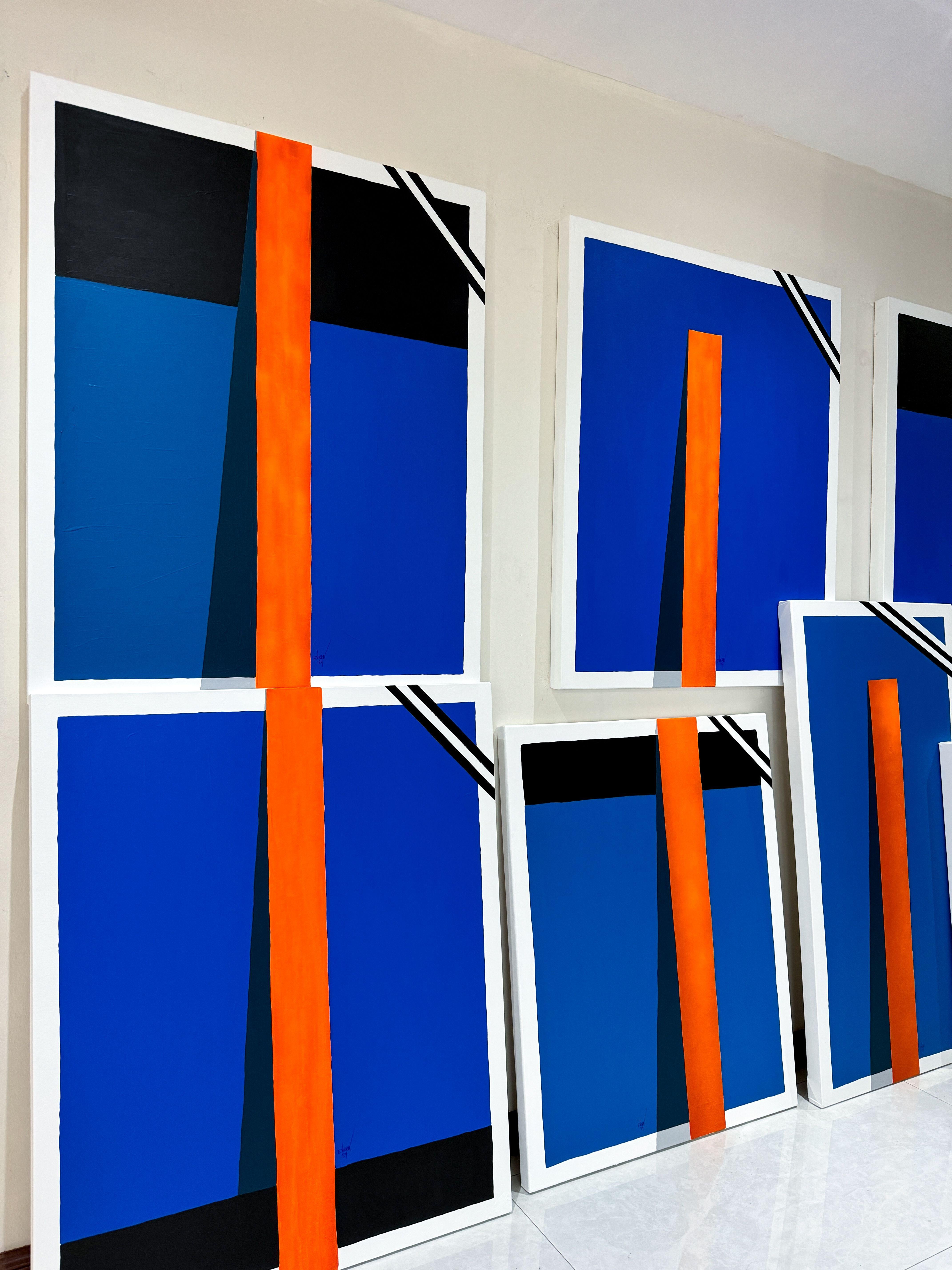 Sueños luminosos, Pintura, Acrílico sobre lienzo - Abstract Painting Azul de Esteban Vera