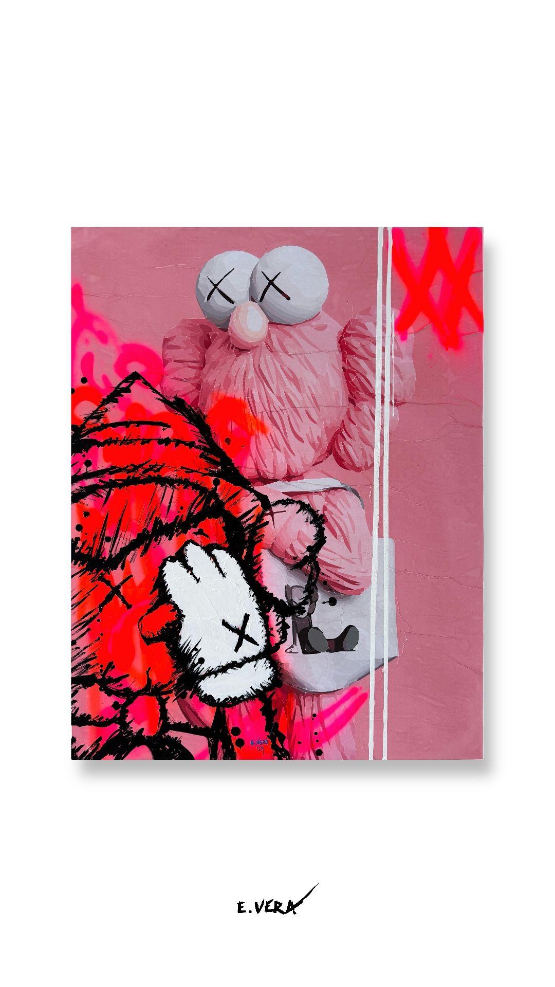 Wir stellen eine fesselnde neue Serie von Kunstwerken vor, die von dem ikonischen Künstler KAWS inspiriert sind. Diese einzigartigen Stücke werden aus Drucken gefertigt, die von Kaws selbst entworfen und von EVera sorgfältig vektorisiert wurden.