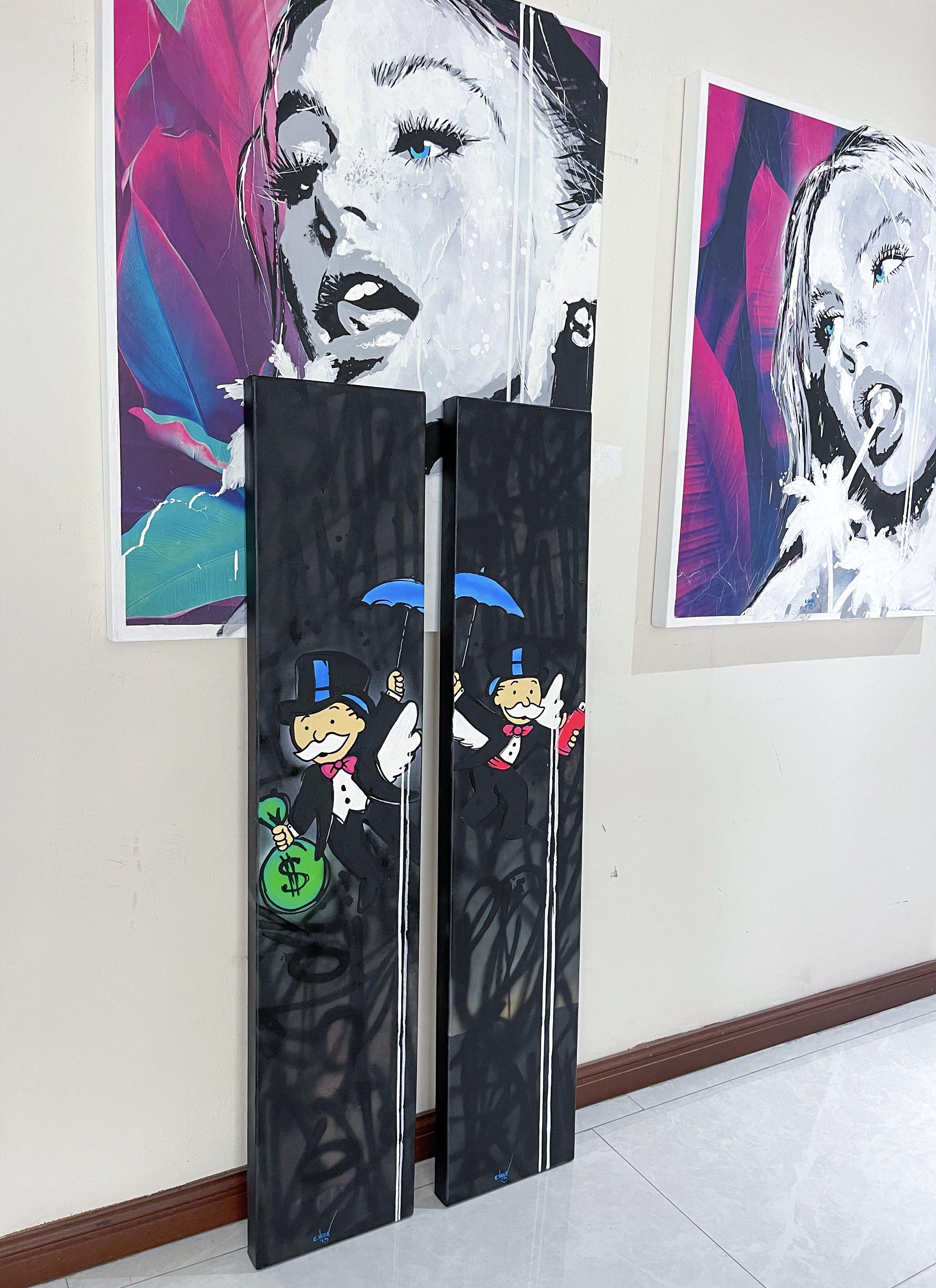 Money in motion, Painting, Acrylic on Canvas For Sale 4
