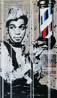 National Barber, Pittura, Acrilico su tela