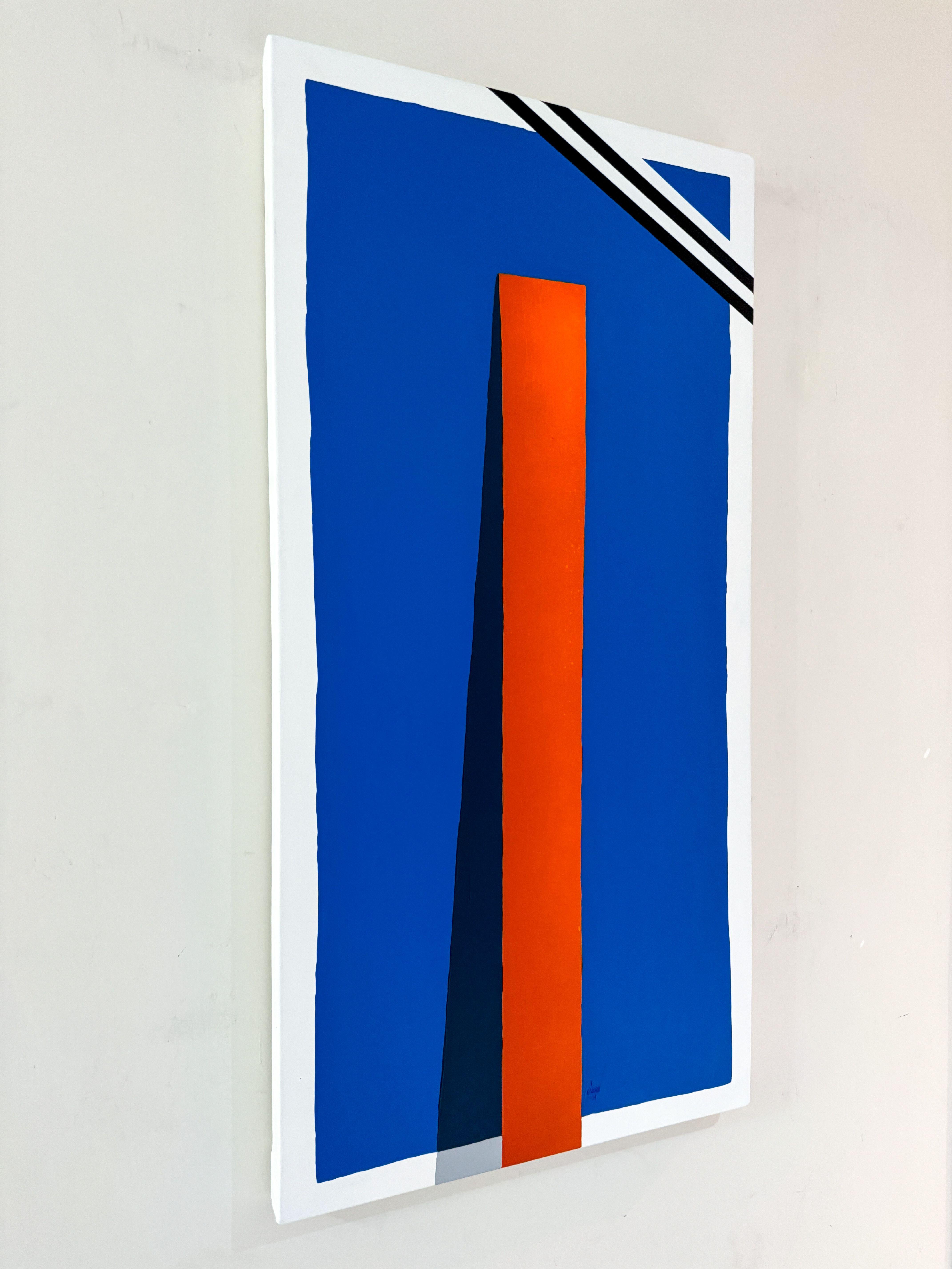 Weg zum Licht, Malerei, Acryl auf Leinwand (Blau), Abstract Painting, von Esteban Vera