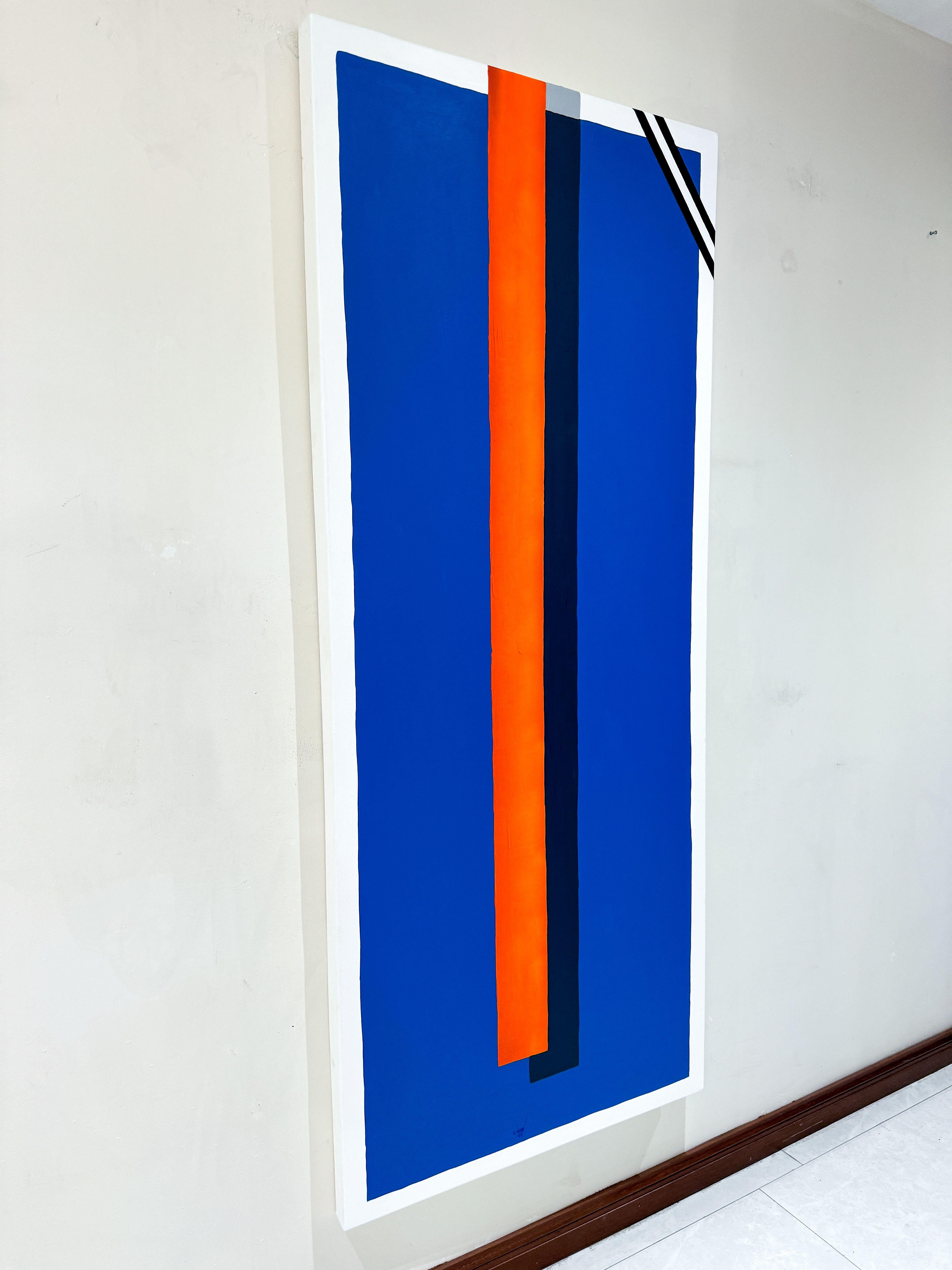 Brillando, Pintura, Acrílico sobre lienzo - Abstract Painting Azul de Esteban Vera