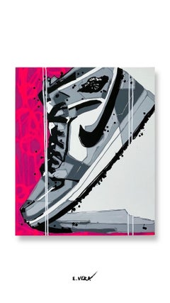 Sole Symphony: A Tribute to Air Jordan, Painting, Acrylic on Canvas