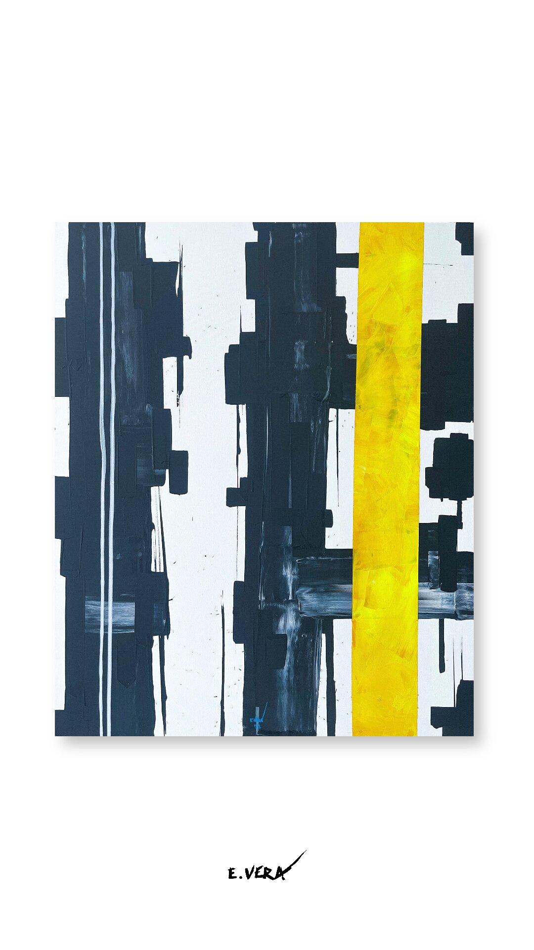Succeed, Painting, Acrylic on Canvas - Black Abstract Painting by Esteban Vera