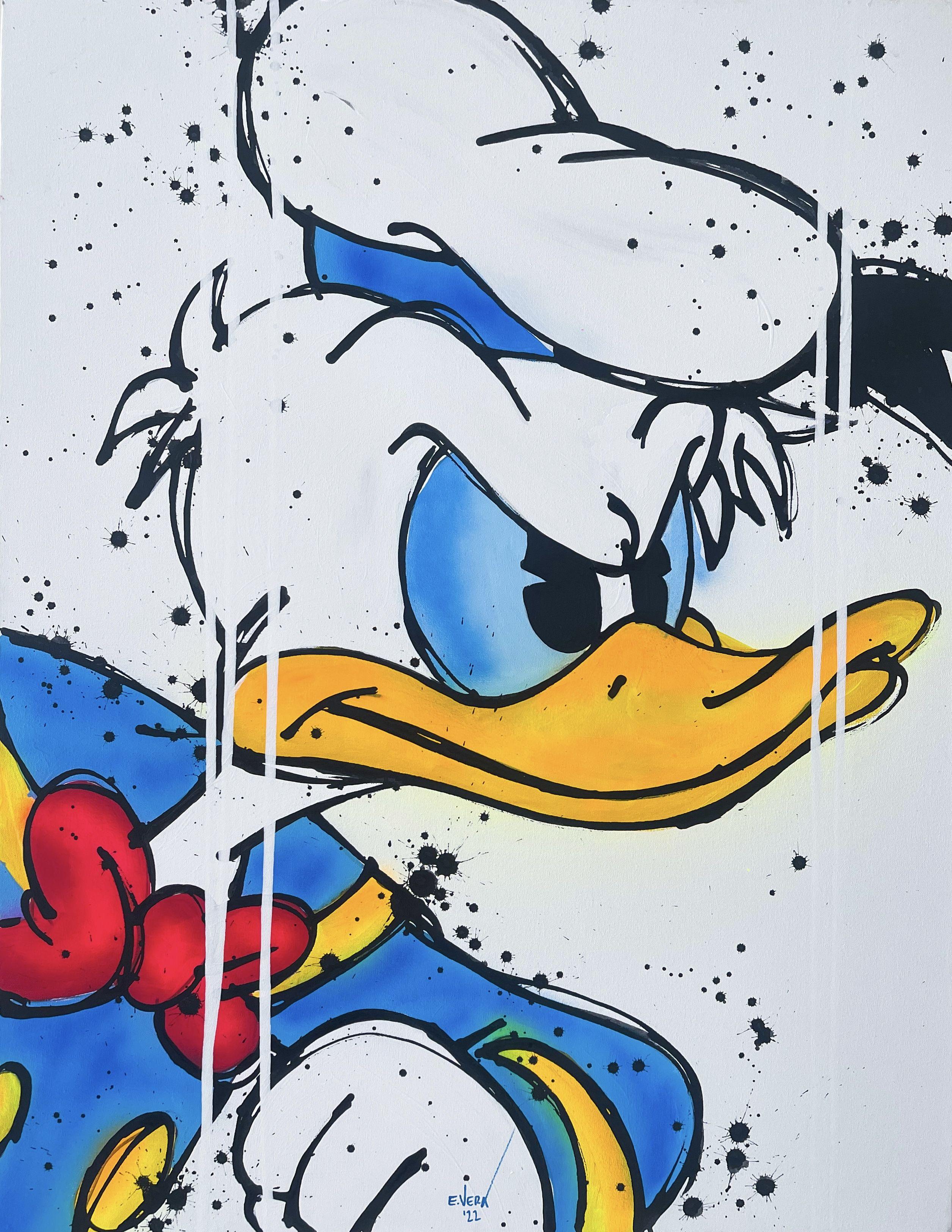 Donald Duck and Disney inspired, great colors, acrylic and spray on canvas, great art work, exhibitions in the best Art Galleries in France, Spain, Japan, USA and Mexico. :: Painting :: Contemporary :: This piece comes with an official certificate