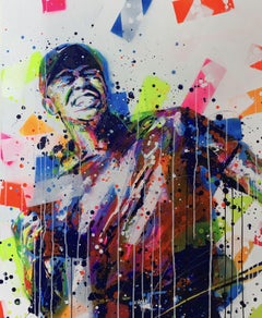 Tiger Woods, Painting, Acrylic on Canvas