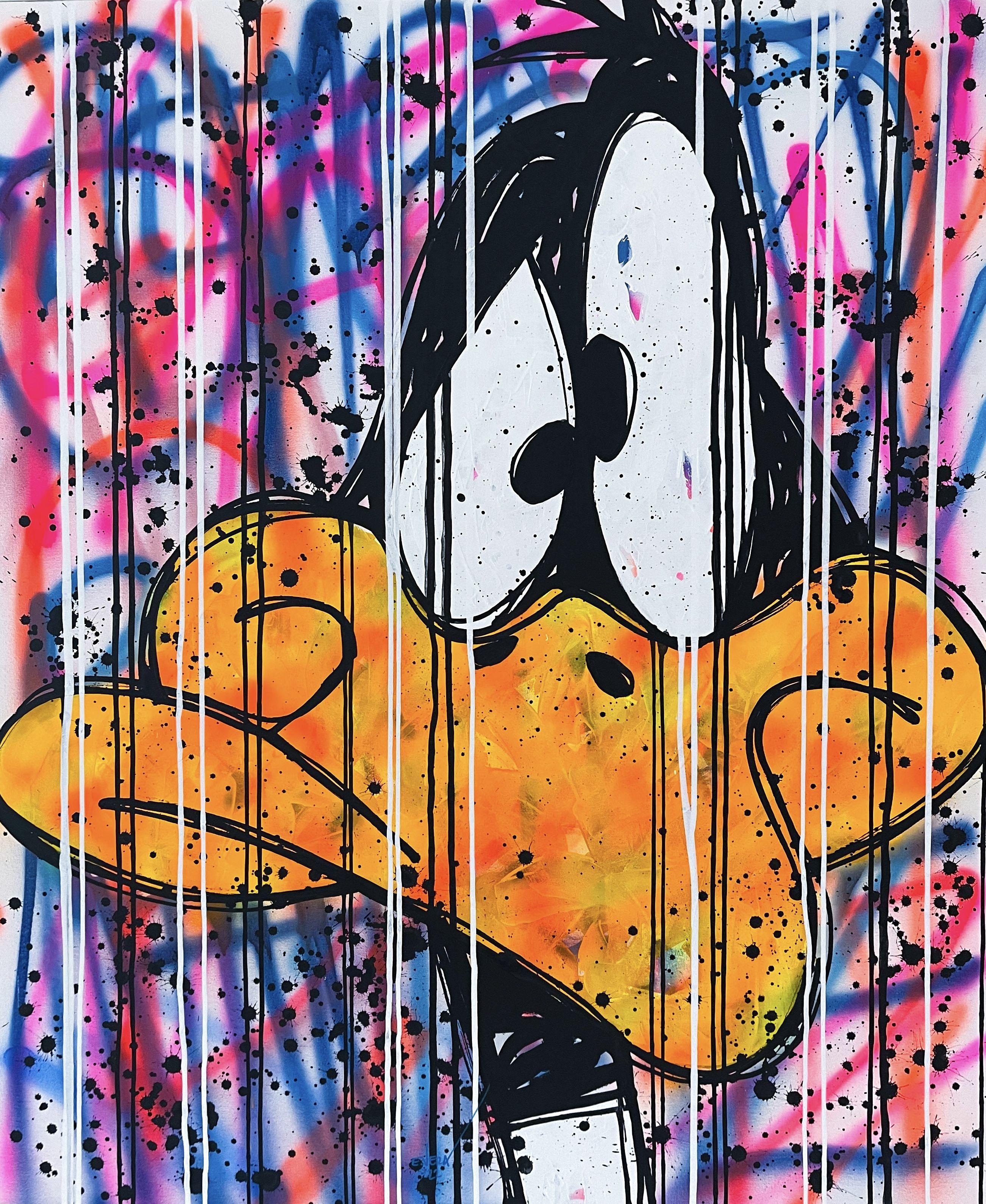 Daffy Duck and Looney inspired, great colors, acrylic and spray on canvas, great art work, exhibitions in the best Art Galleries in France, USA and Mexico. :: Painting :: Pop-Art :: This piece comes with an official certificate of authenticity