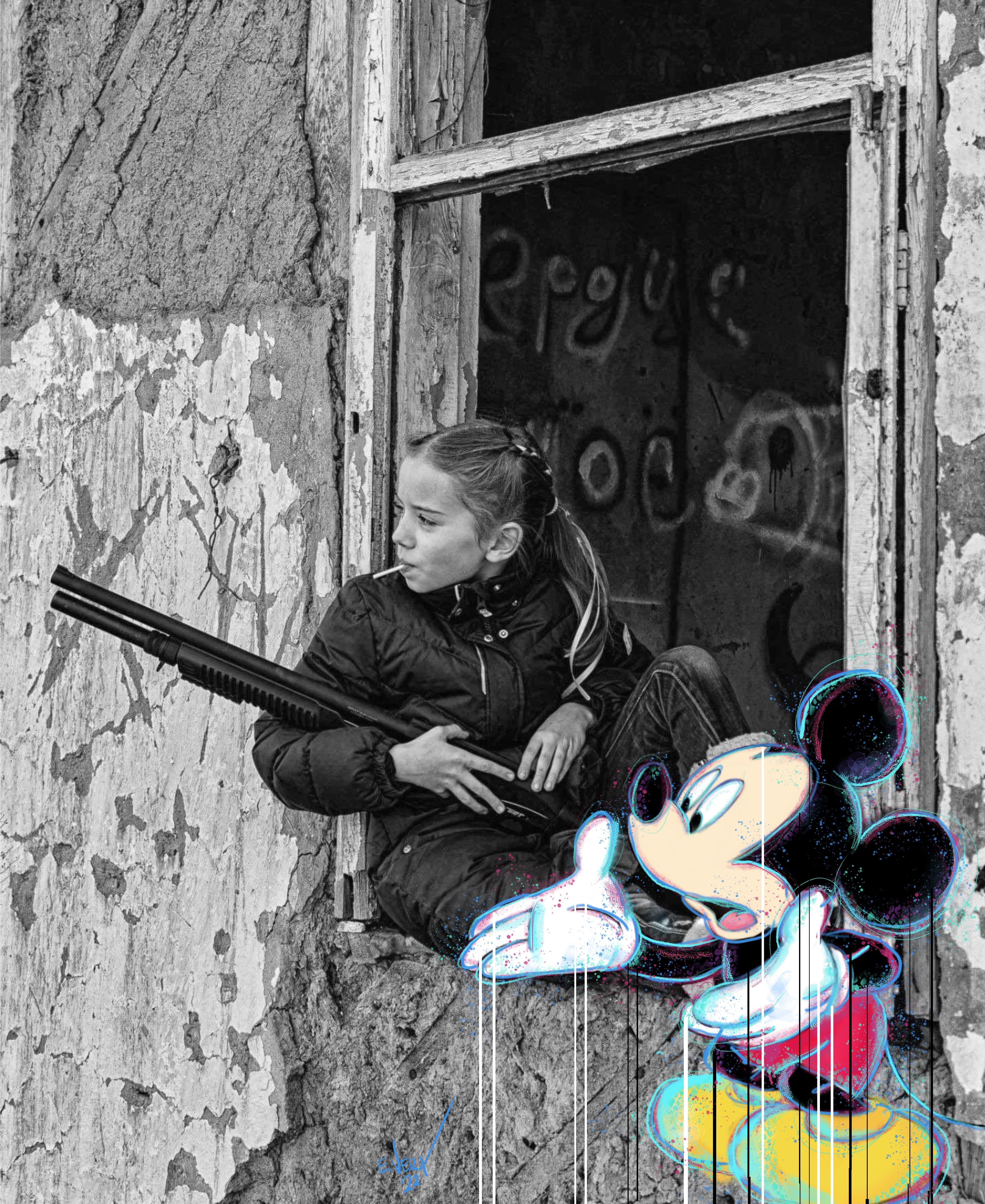 Searching for peace, Digital on Paper - Print by Esteban Vera