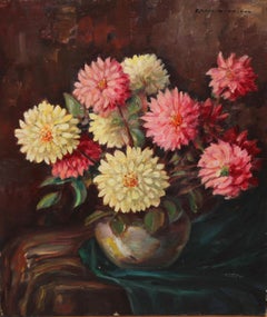 Óleo sobre tela - Bodegón de flores