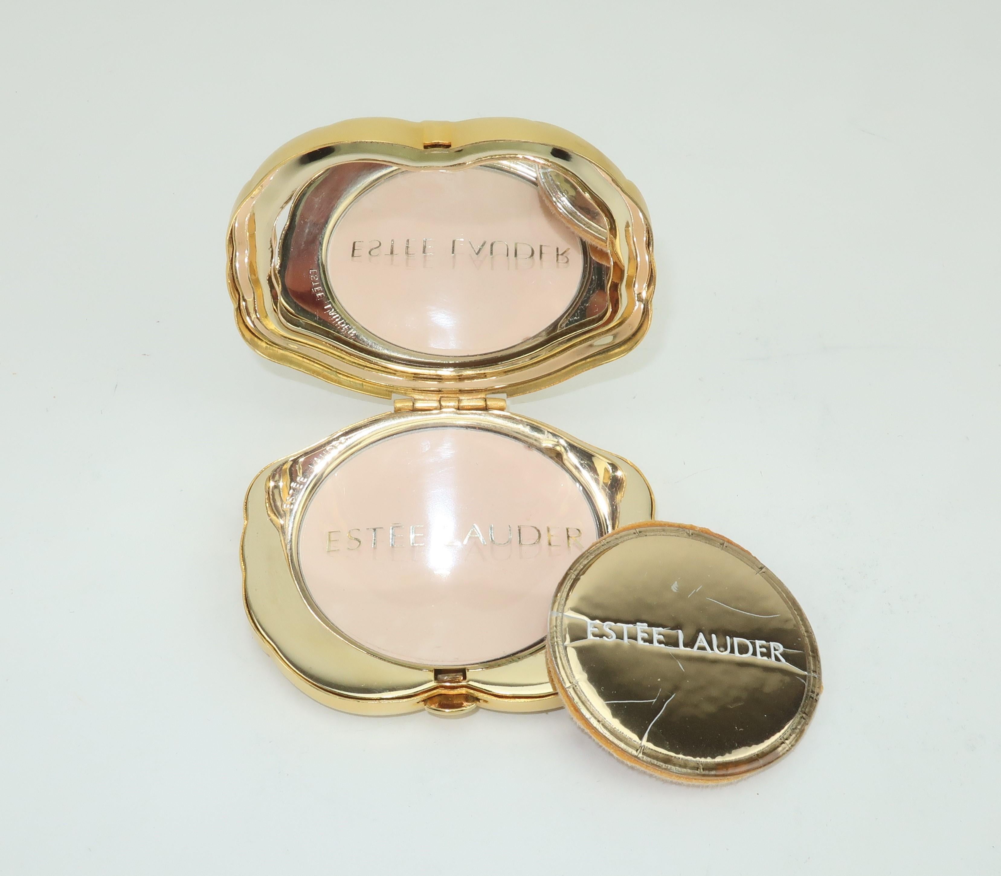 Estee Lauder Golden Cancer Mirrored Powder Zodiac Crab Compact 1