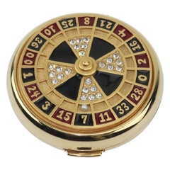 Retro Estee Lauder Roulette Wheel Powder Compact