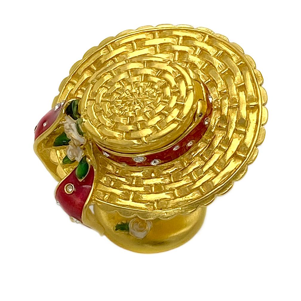 This is a Estée Lauder Sun Bonnet Hat Perfume Box. It's still full of  