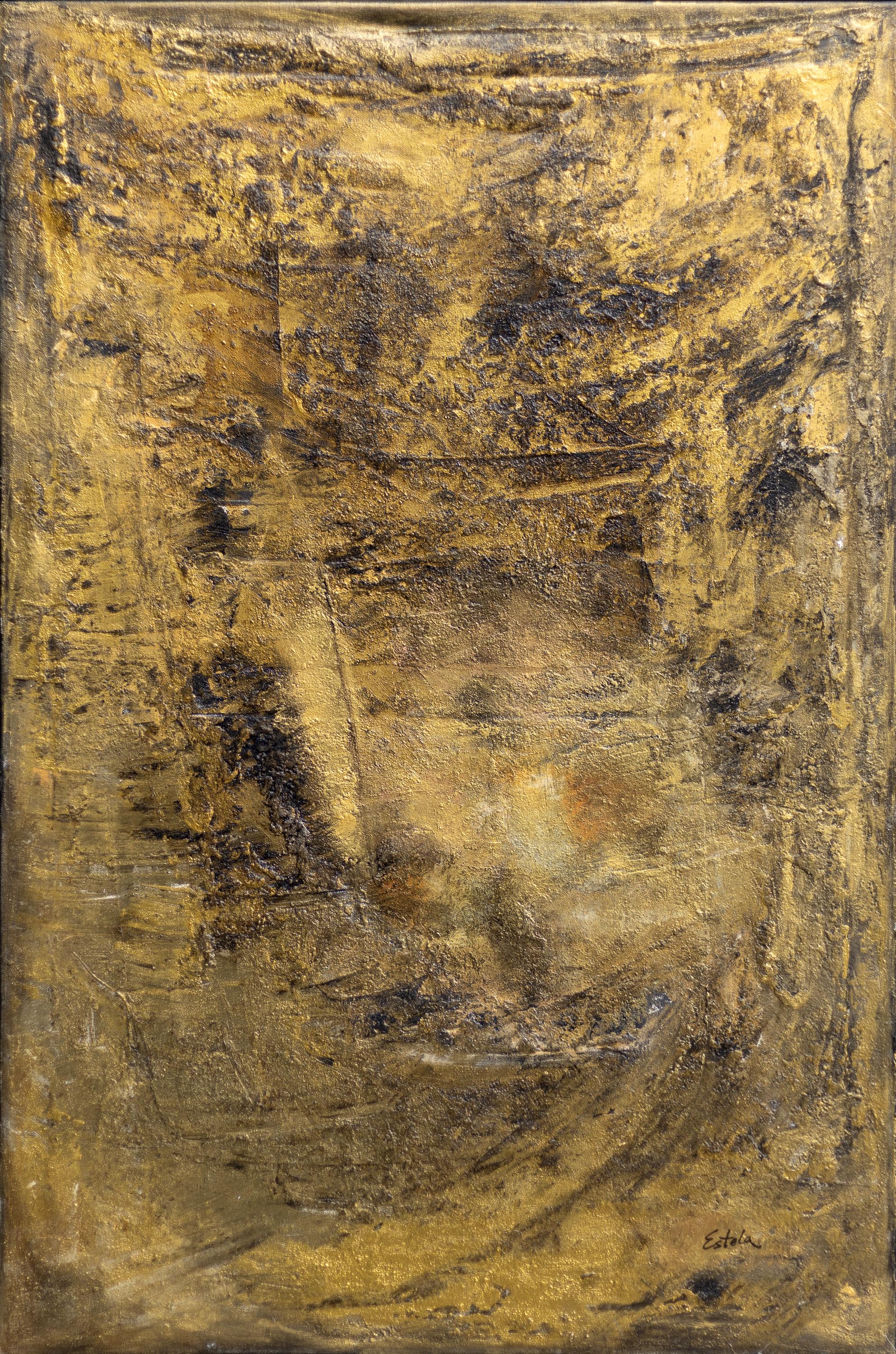 Gold - Painting by Estela Aguirre