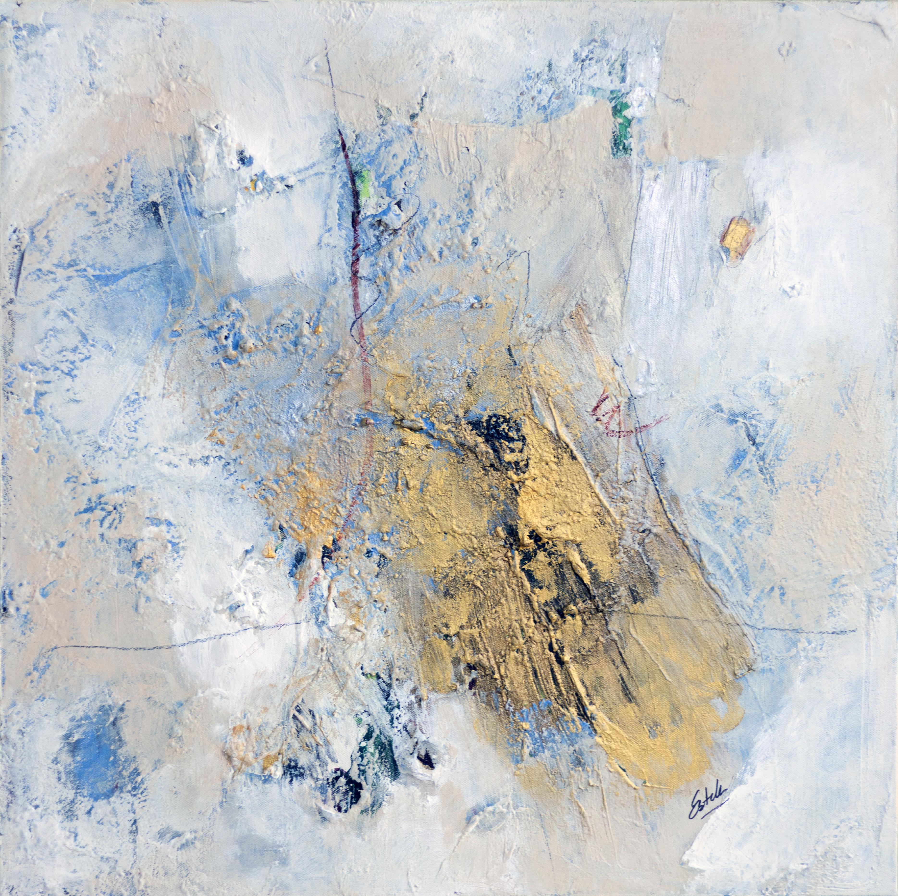 Estela Aguirre Abstract Painting - "Soft" Mixed Media Abstract