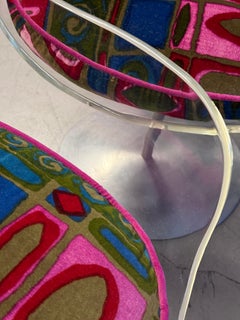 Estelle and Erwine Laverne Champagne Chairs with Jack Lenor Larsen Fabric