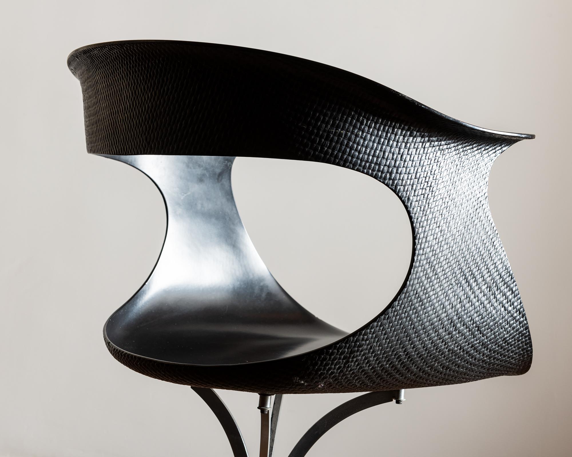 Estelle and Erwine Laverne Lotus Chair in Black, United States, 1960s 8