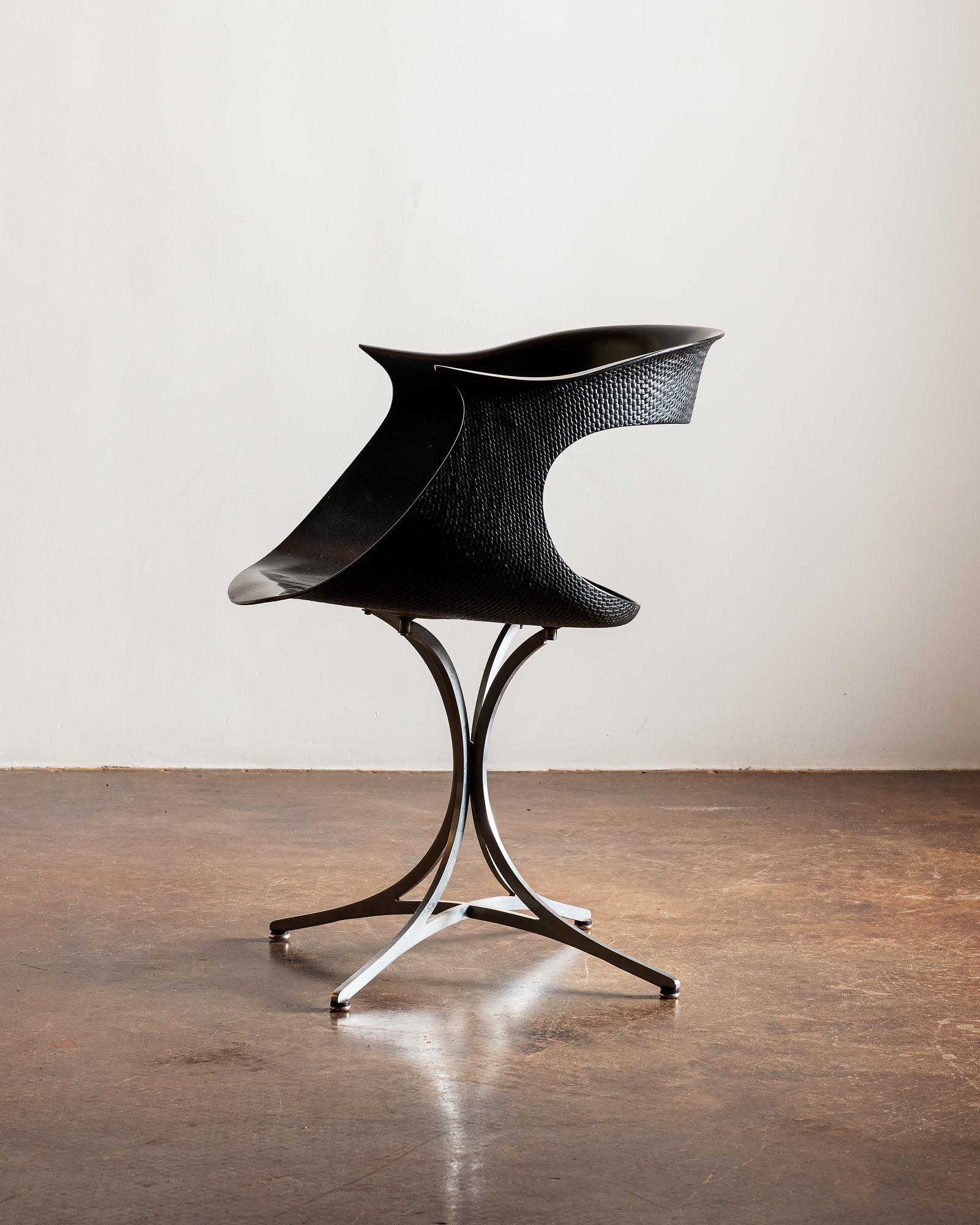 Mid-Century Modern Estelle and Erwine Laverne Lotus Chair in Black, United States, 1960s