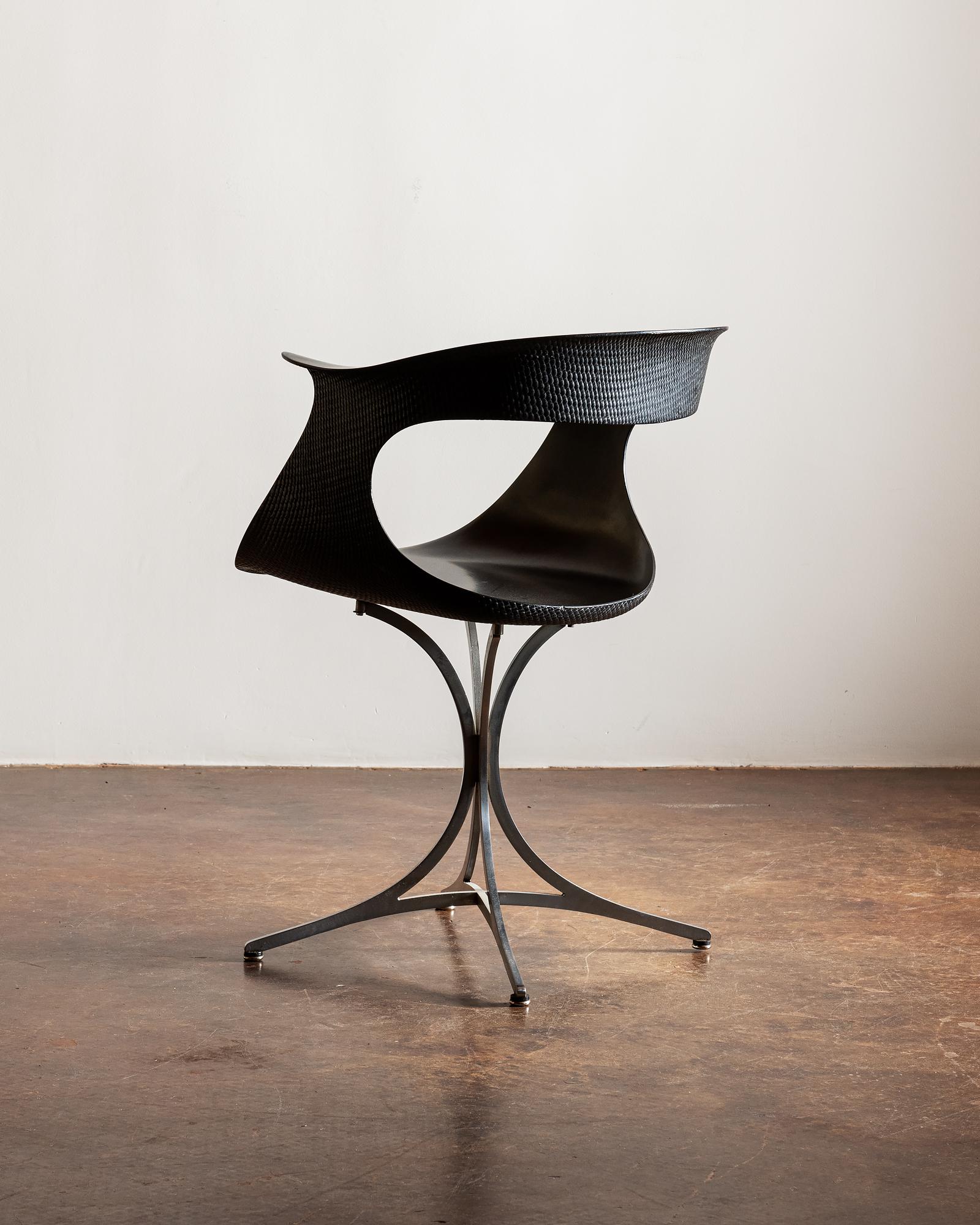 American Estelle and Erwine Laverne Lotus Chair in Black, United States, 1960s
