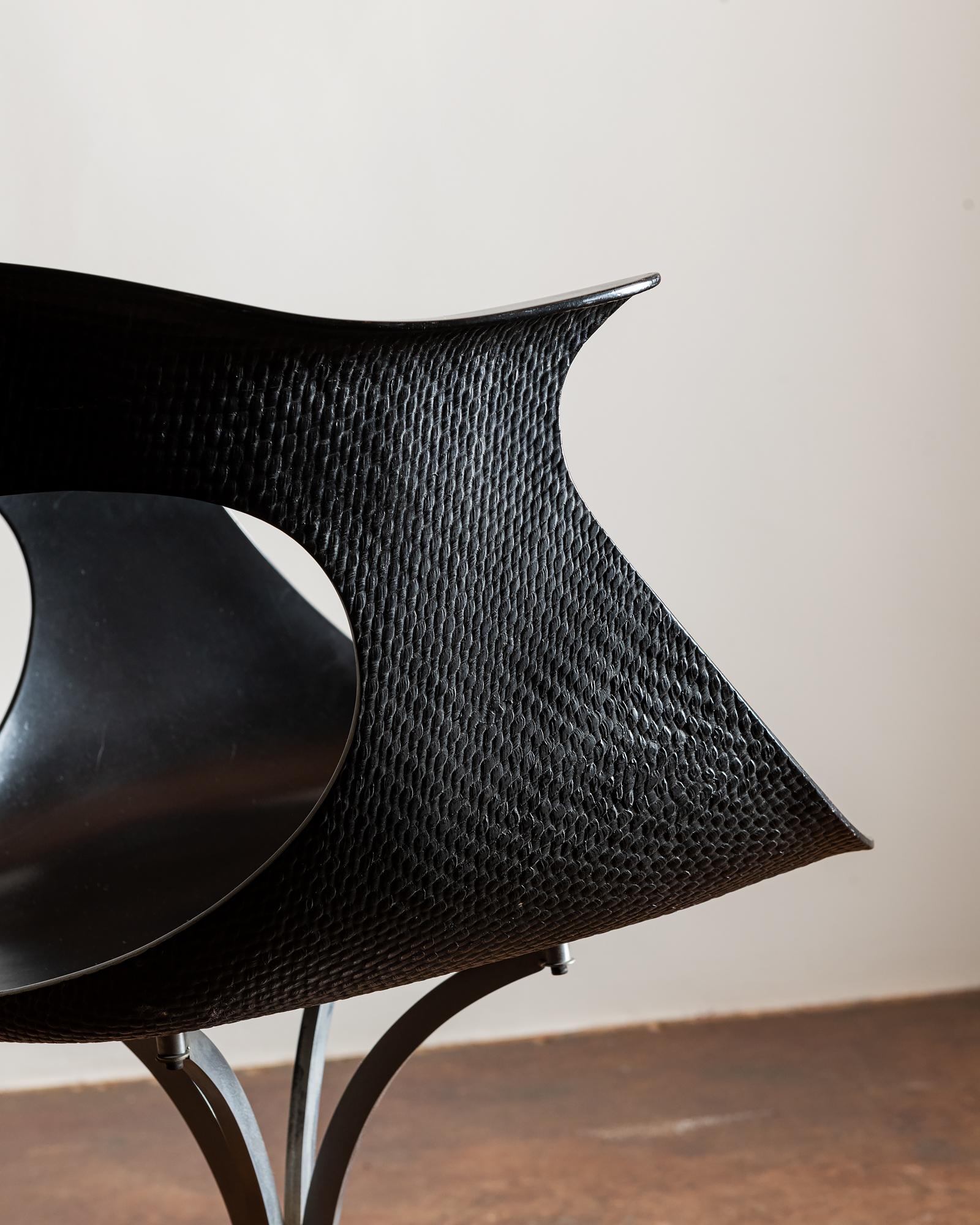 Estelle and Erwine Laverne Lotus Chair in Black, United States, 1960s 1