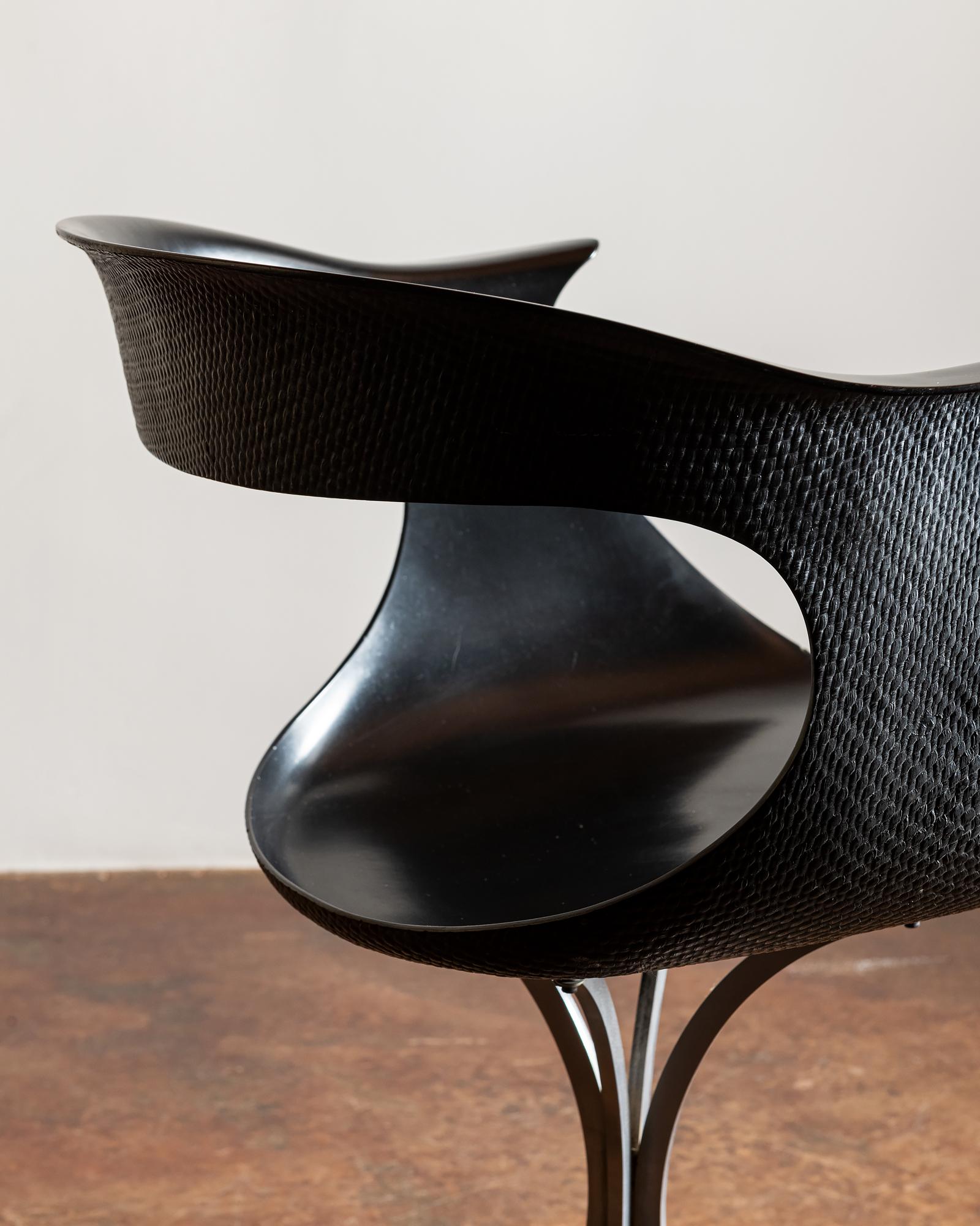 Estelle and Erwine Laverne Lotus Chair in Black, United States, 1960s 2
