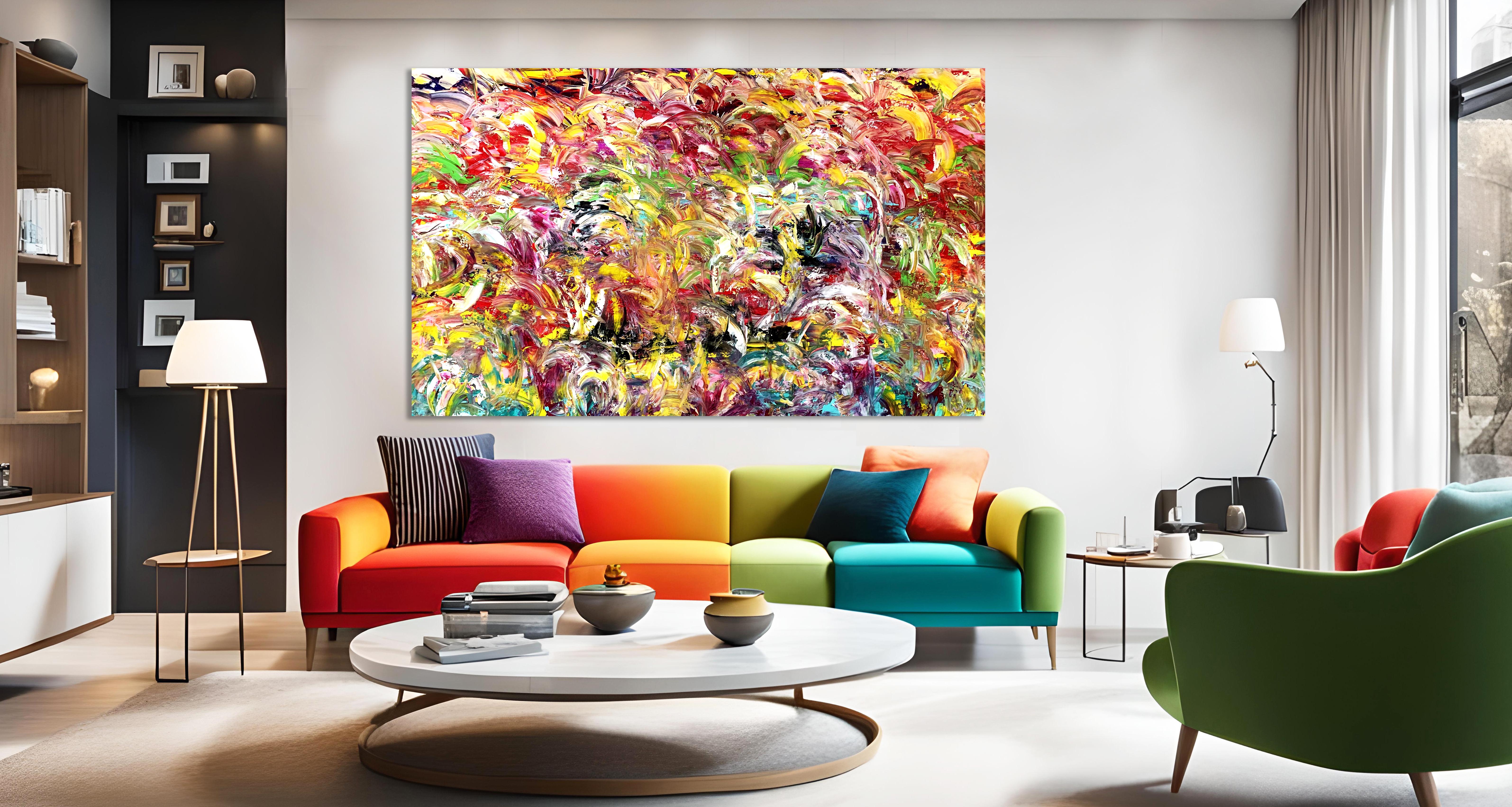 A Beautiful Unremembered Dream - Abstract Expressionist Painting by Estelle Asmodelle