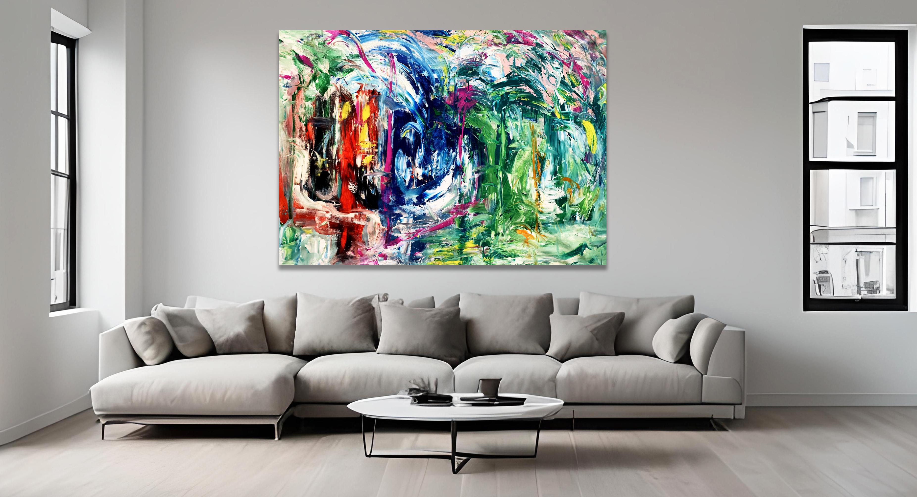 Amidst the Controversy - Abstract Expressionist Painting by Estelle Asmodelle