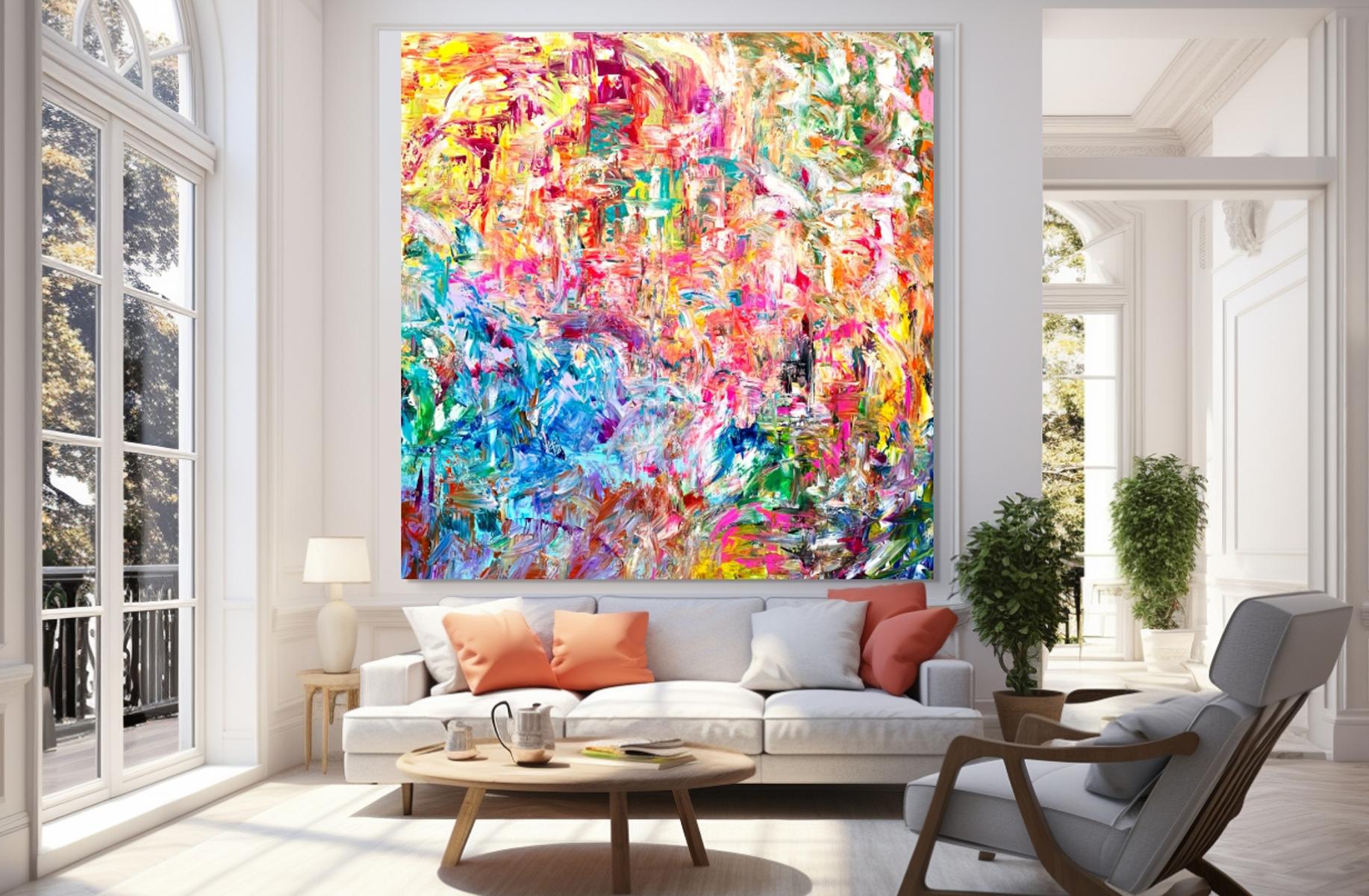 Arriving at Elysium Plains - Abstract Expressionist Painting by Estelle Asmodelle