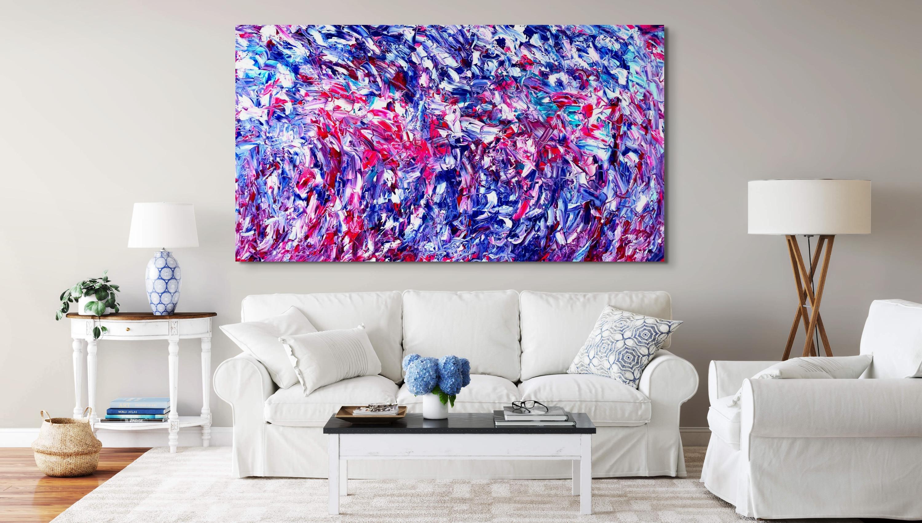 Beyond This Moment - Abstract Expressionist Painting by Estelle Asmodelle