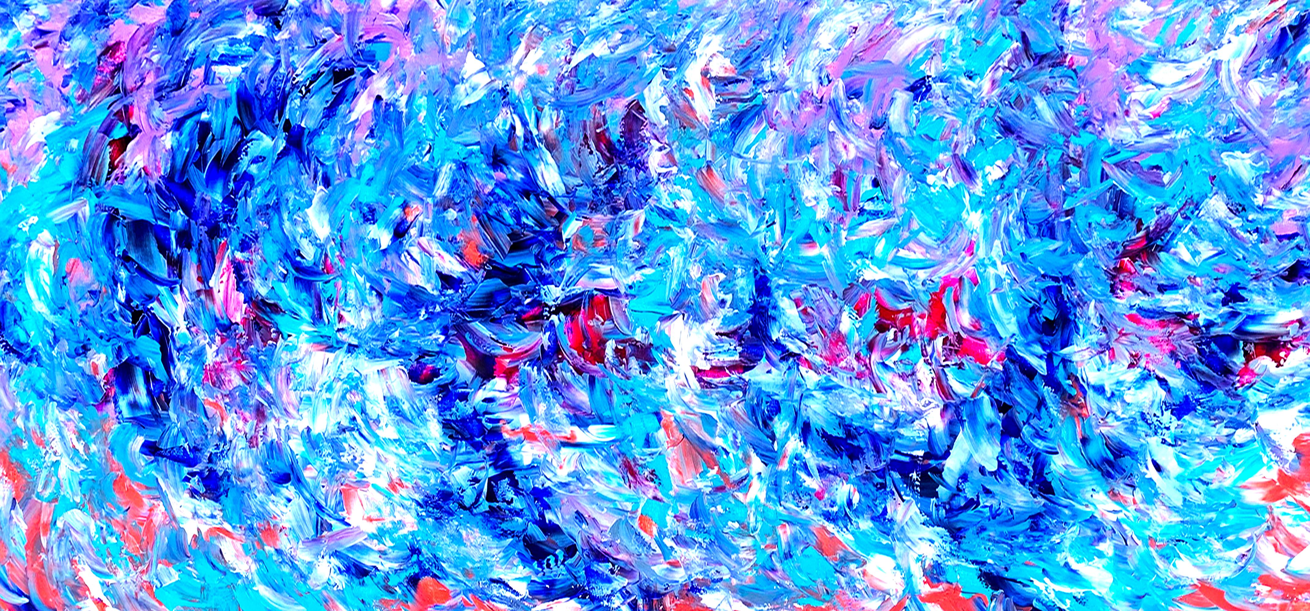Estelle Asmodelle Abstract Painting - Blue Contemplation