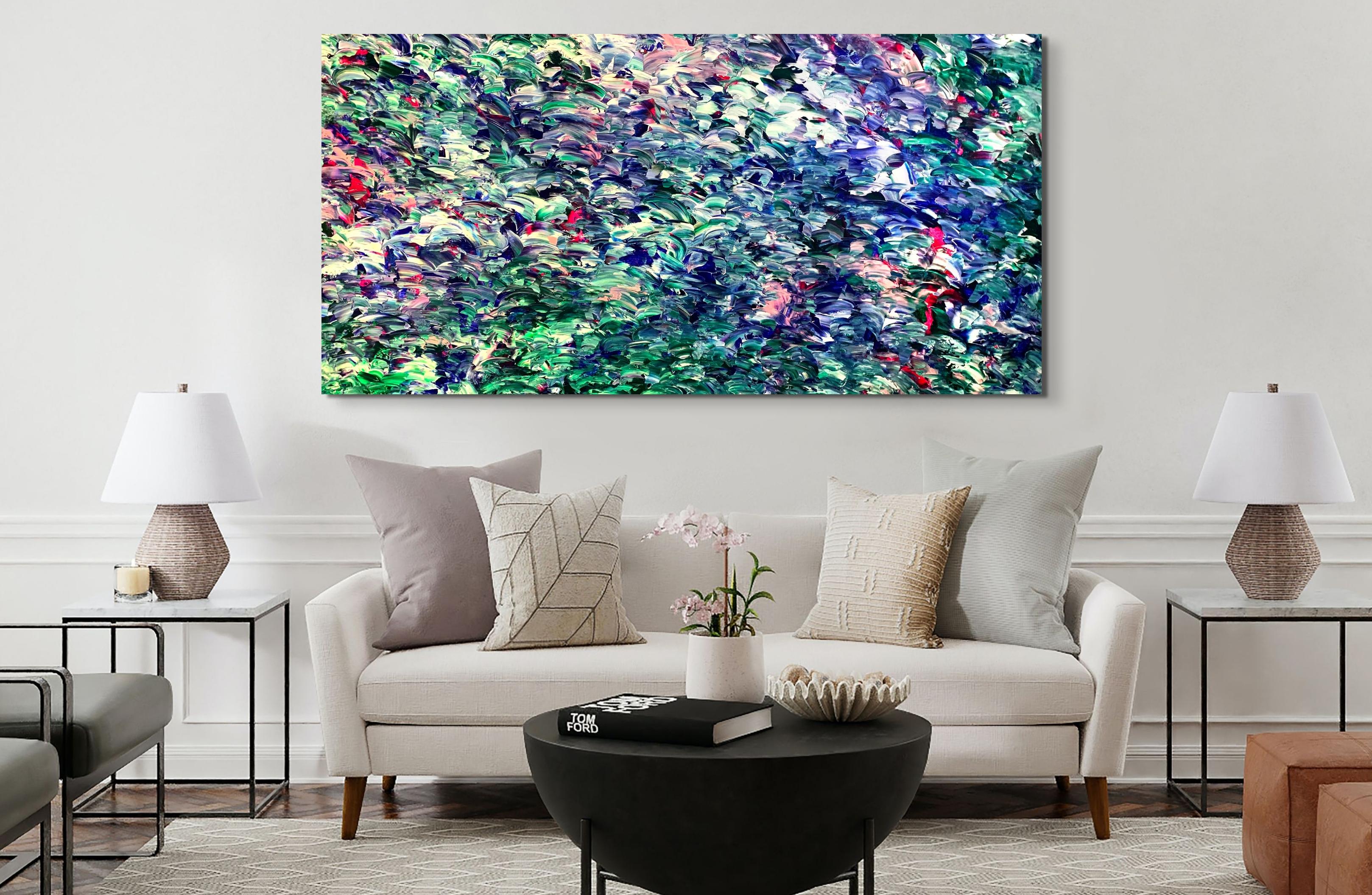 Caressing Undulation - Abstract Expressionist Painting by Estelle Asmodelle