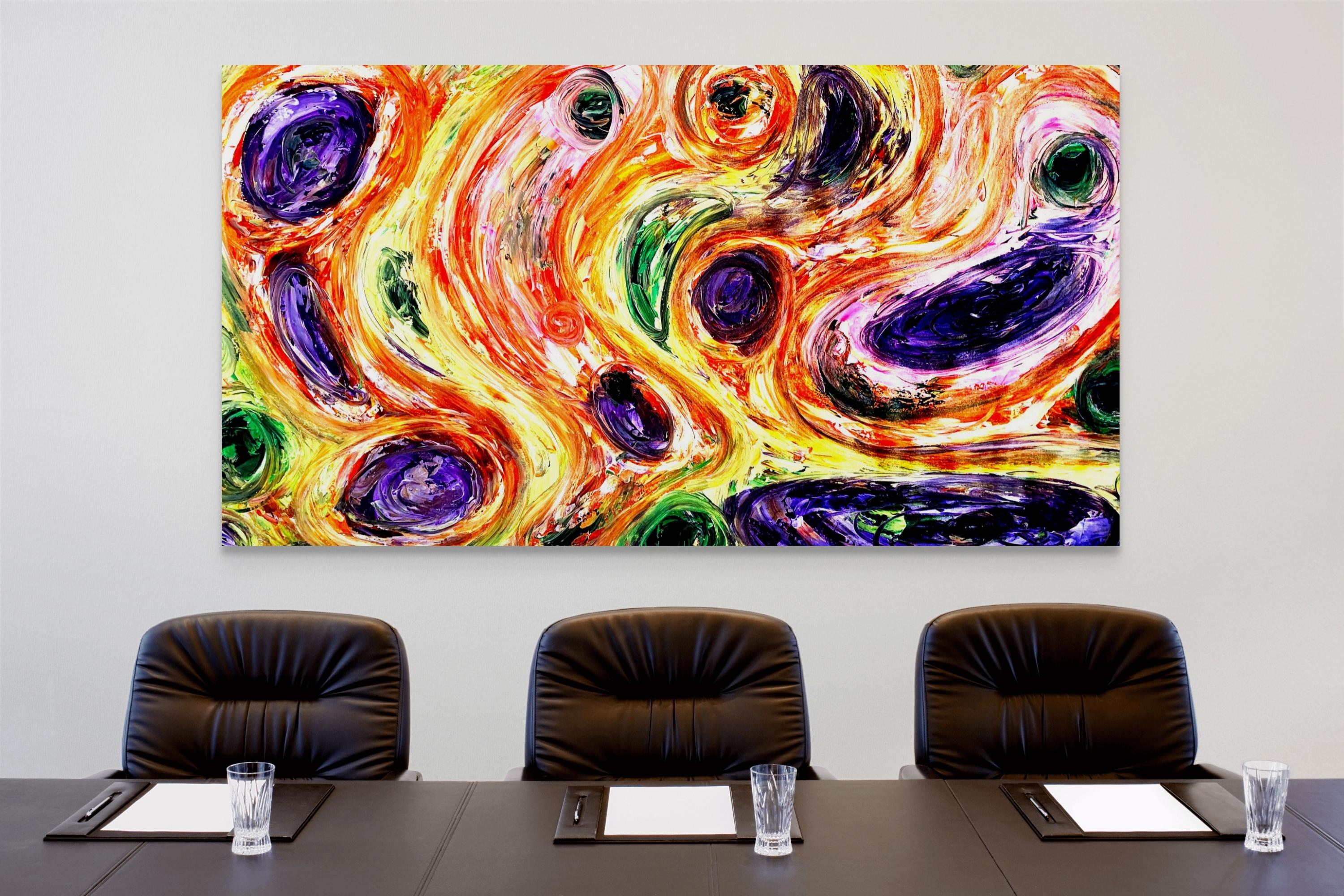 Cells within Cells - Abstract Expressionist Painting by Estelle Asmodelle