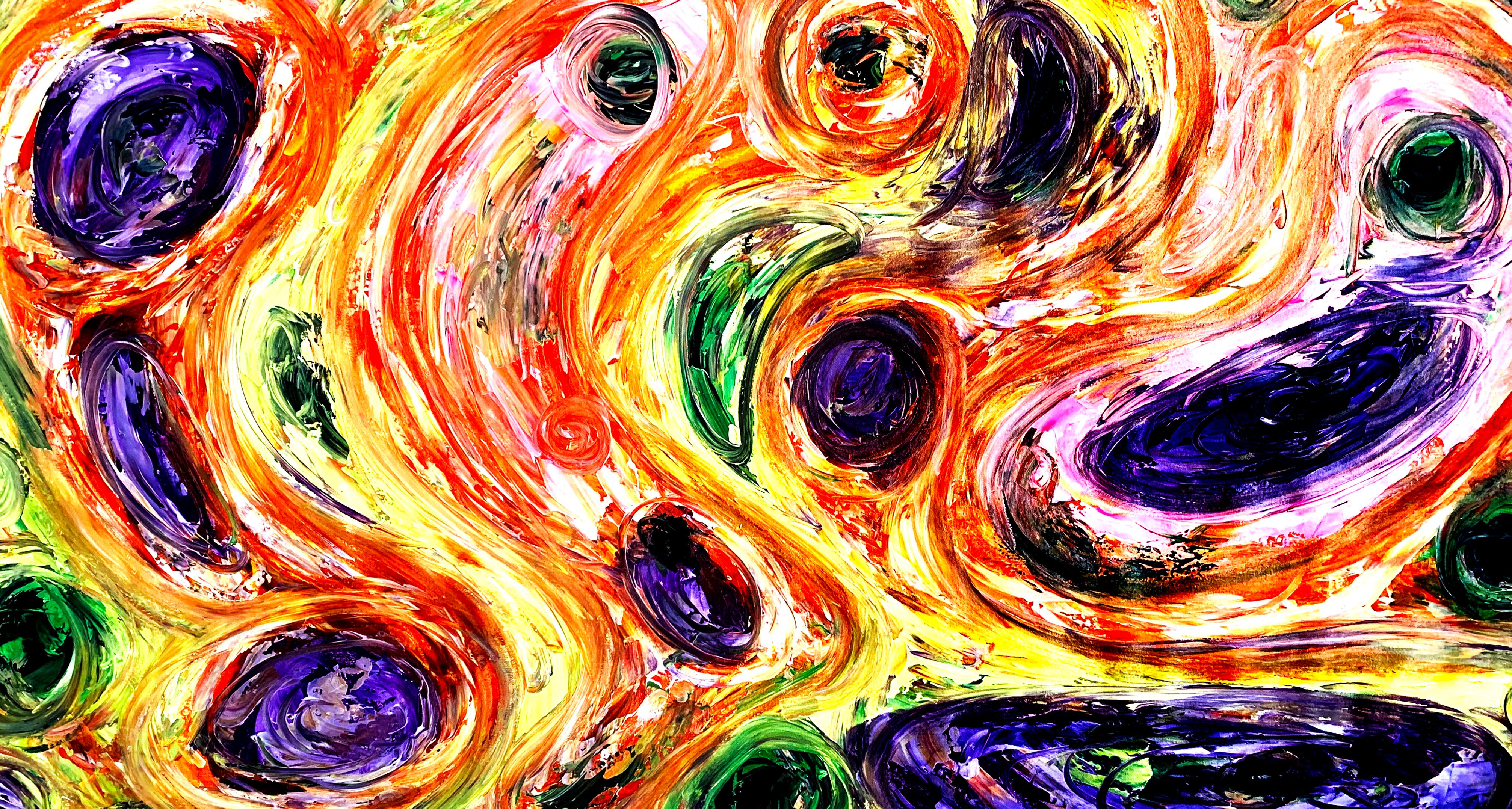 Estelle Asmodelle Abstract Painting - Cells within Cells