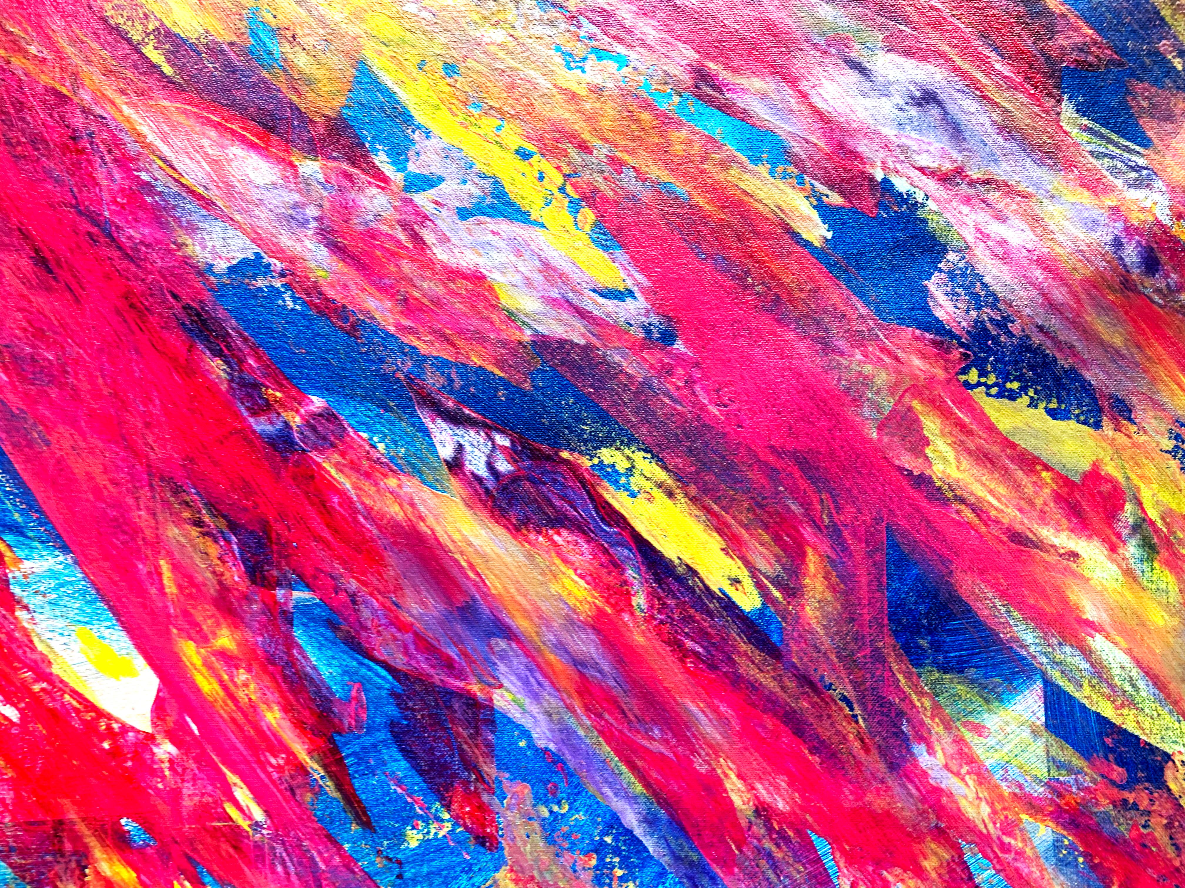 Colour Band  - Abstract Expressionist Painting by Estelle Asmodelle