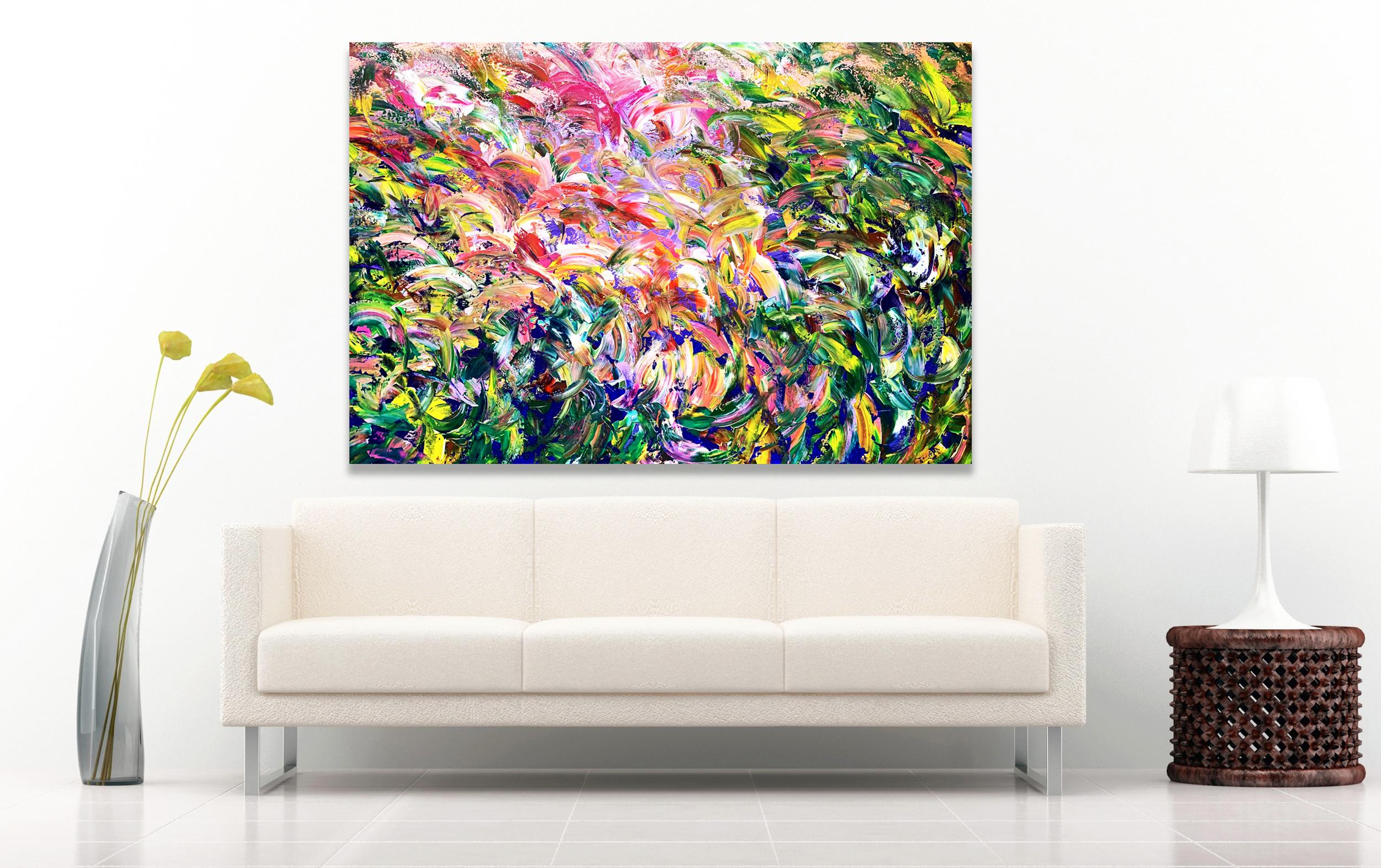 Colour Bouquet - Abstract Expressionist Painting by Estelle Asmodelle