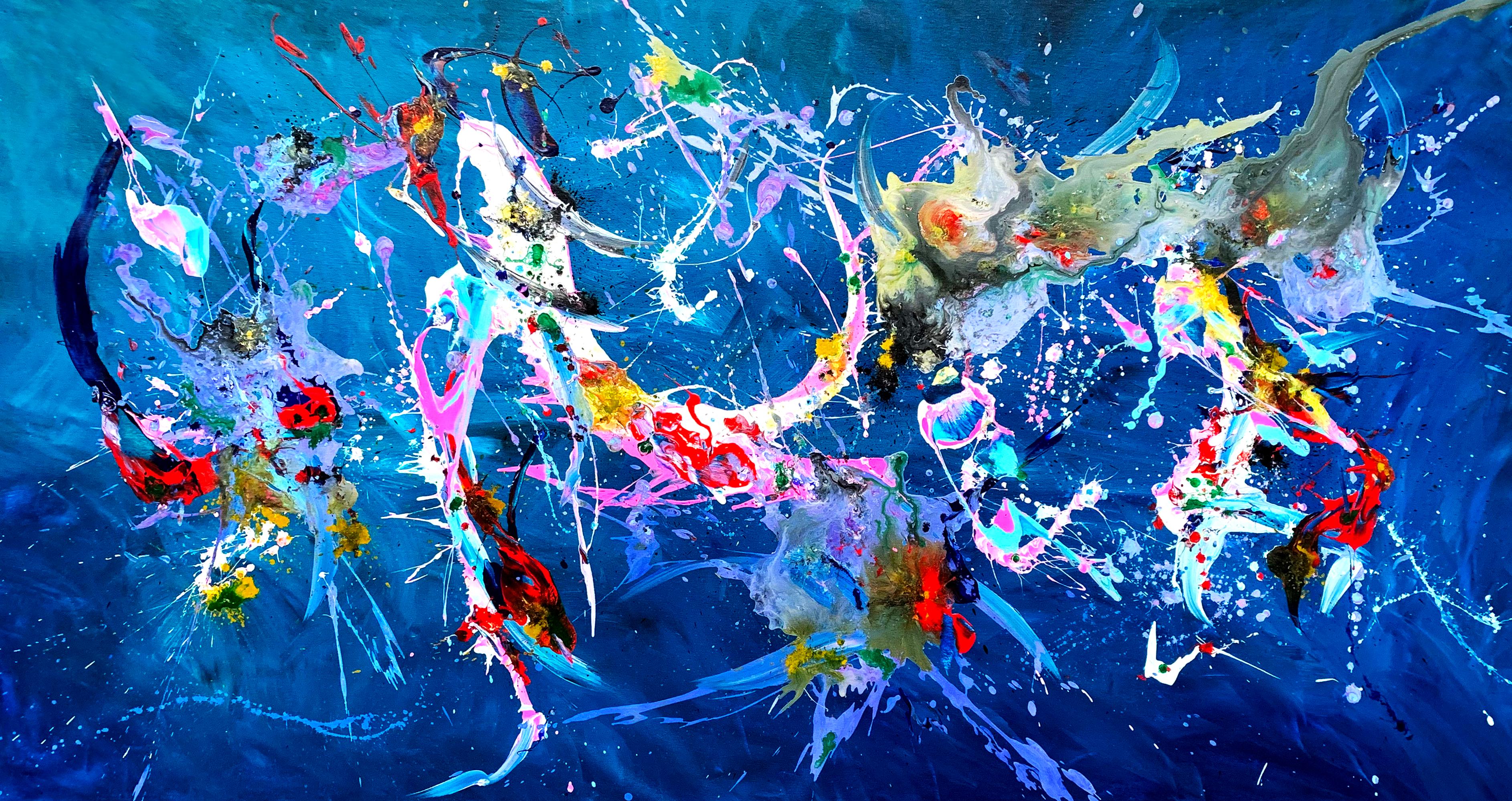 Estelle Asmodelle Abstract Painting - Deep Sea Creatures