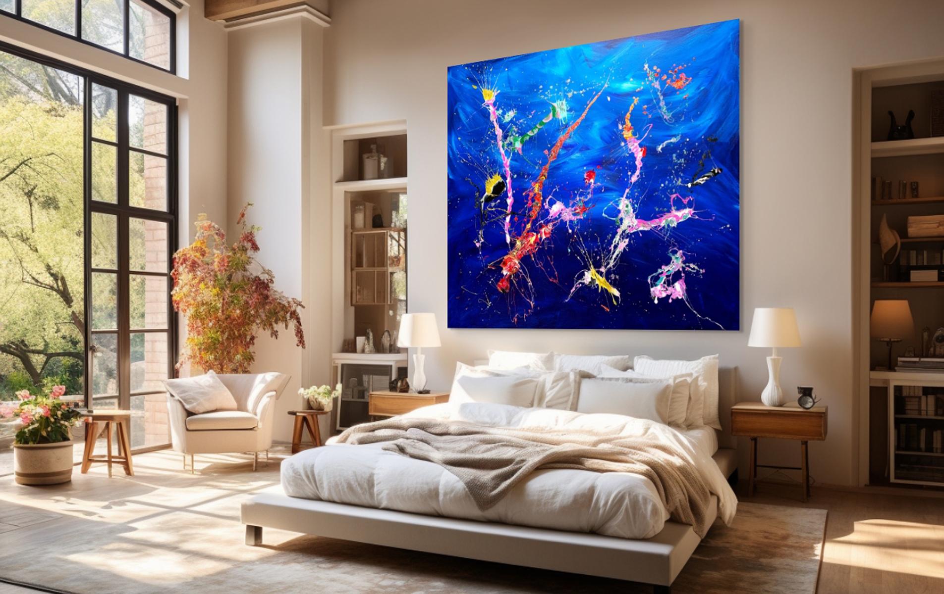 Deep Sea Creatures - The Gathering - Abstract Expressionist Painting by Estelle Asmodelle
