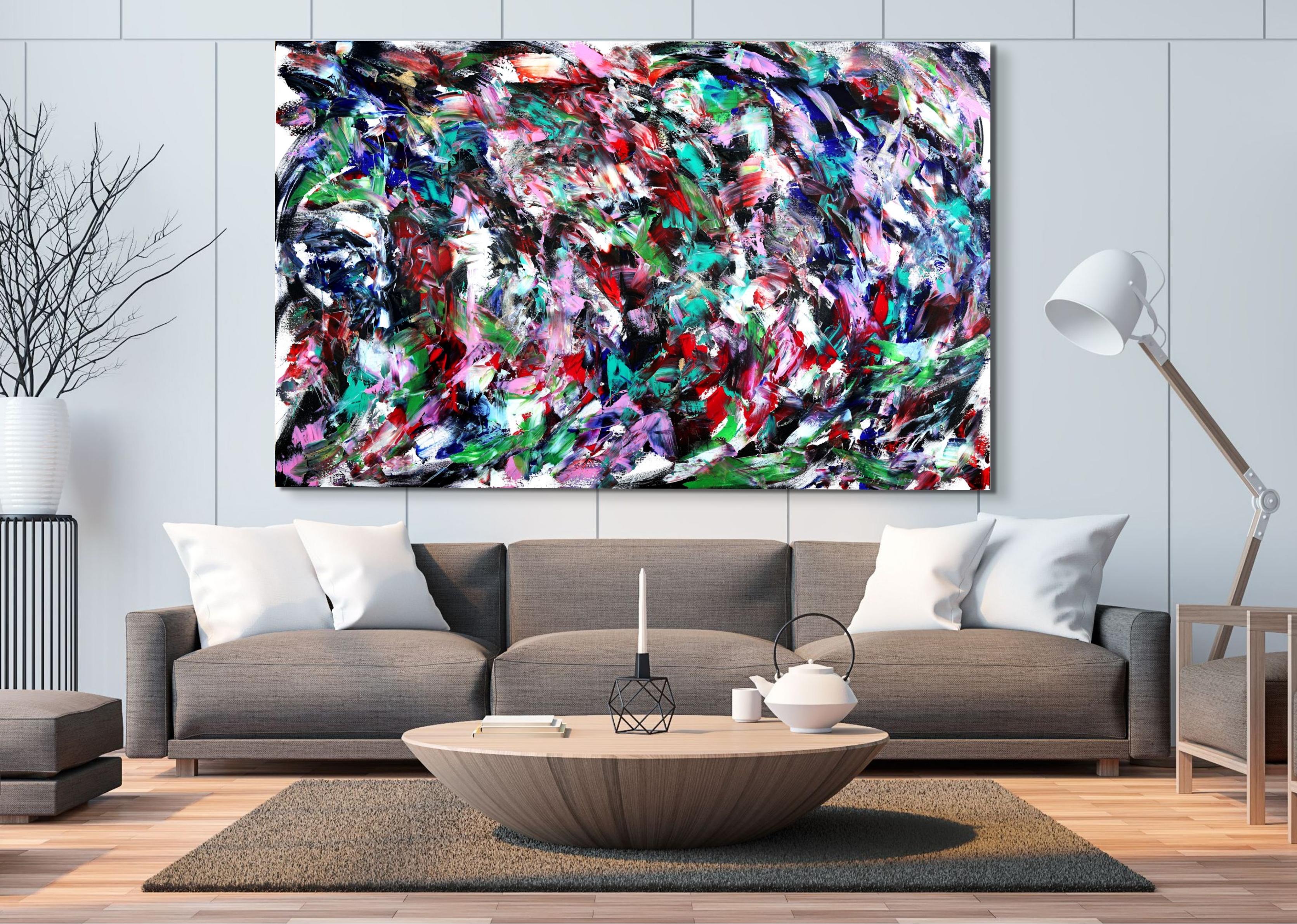 Elegant Motion - Abstract Expressionist Painting by Estelle Asmodelle