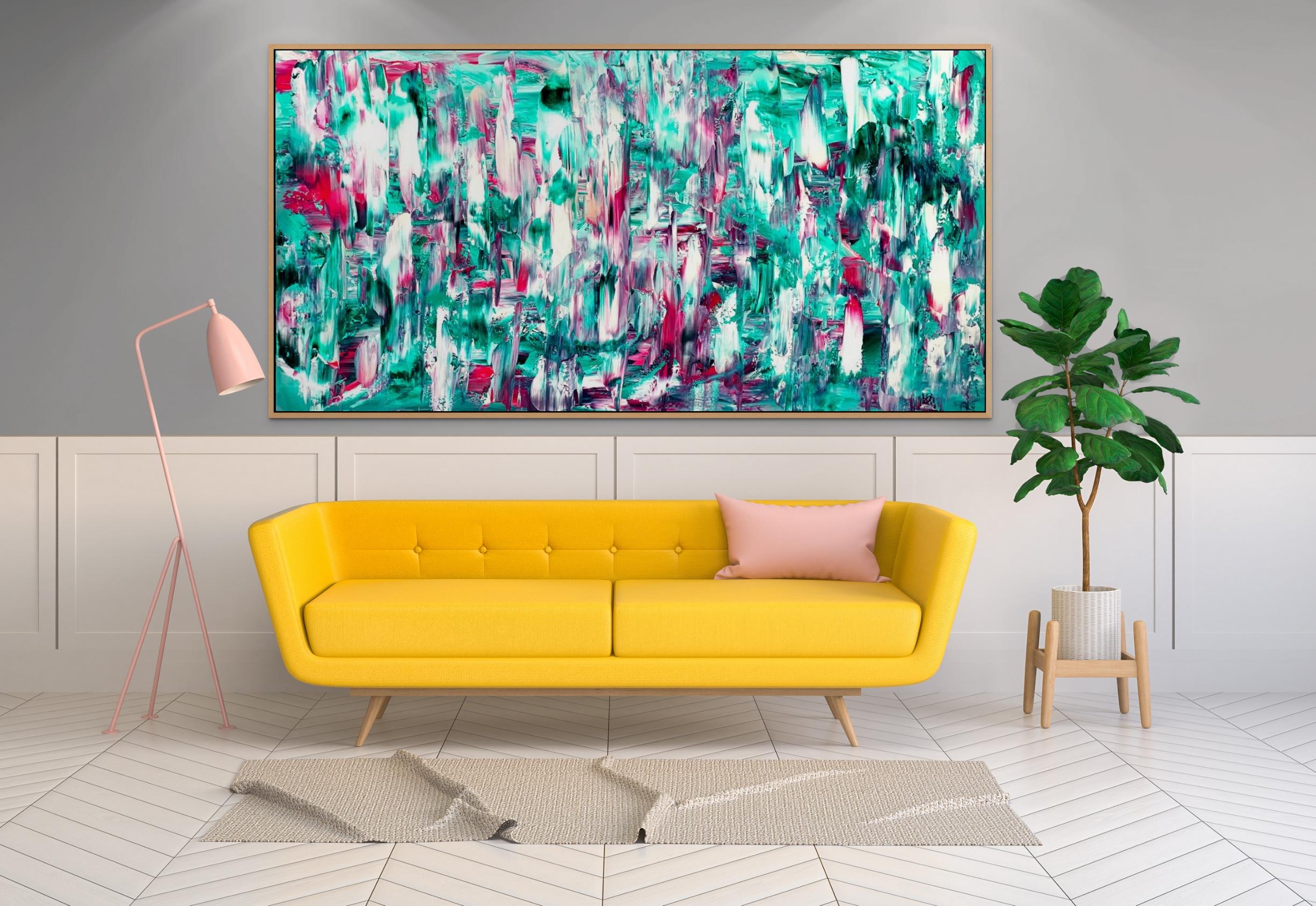 Falling - Abstract Expressionist Painting by Estelle Asmodelle