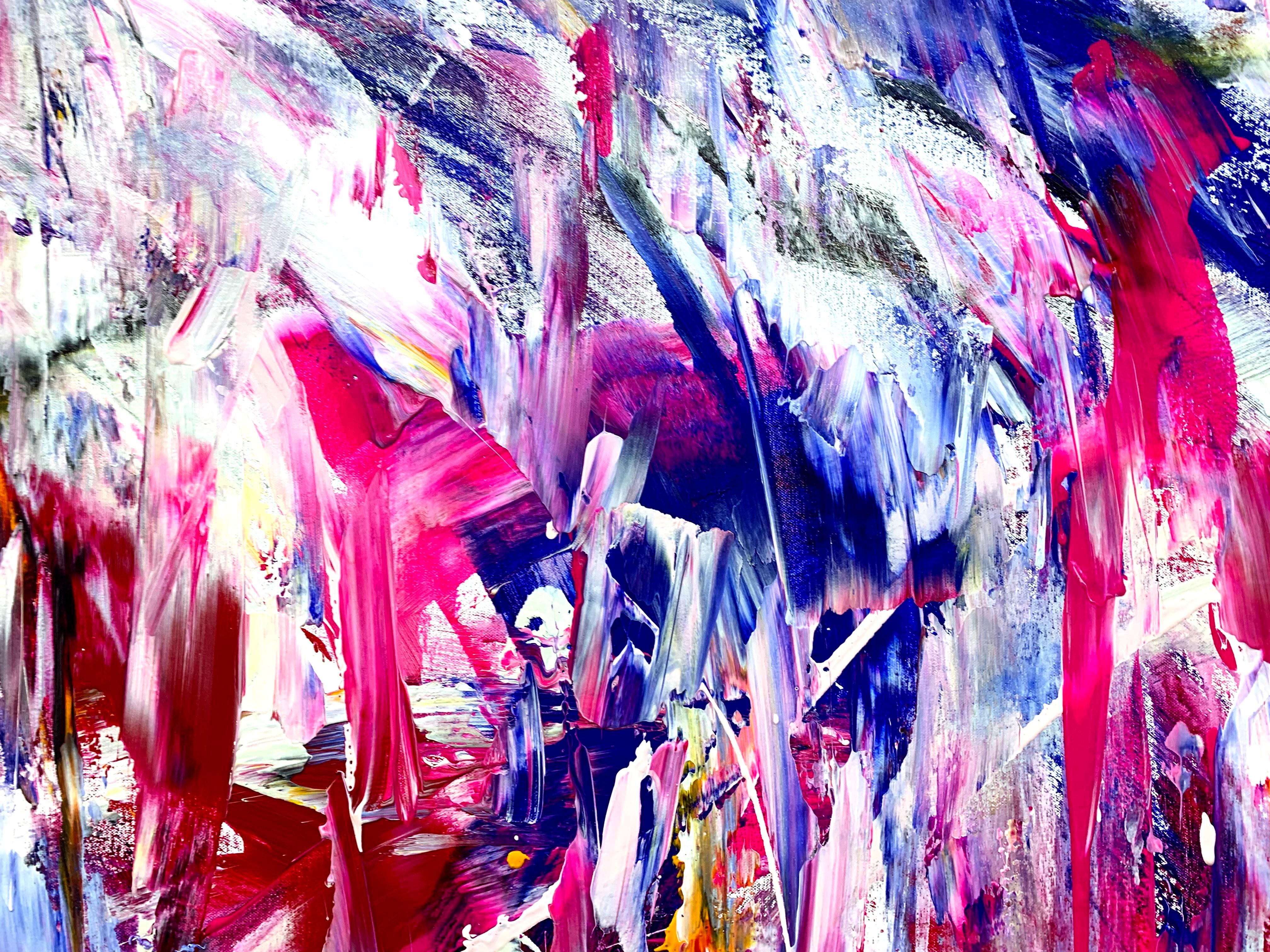 Flüchtige Umarmung (Grau), Abstract Painting, von Estelle Asmodelle